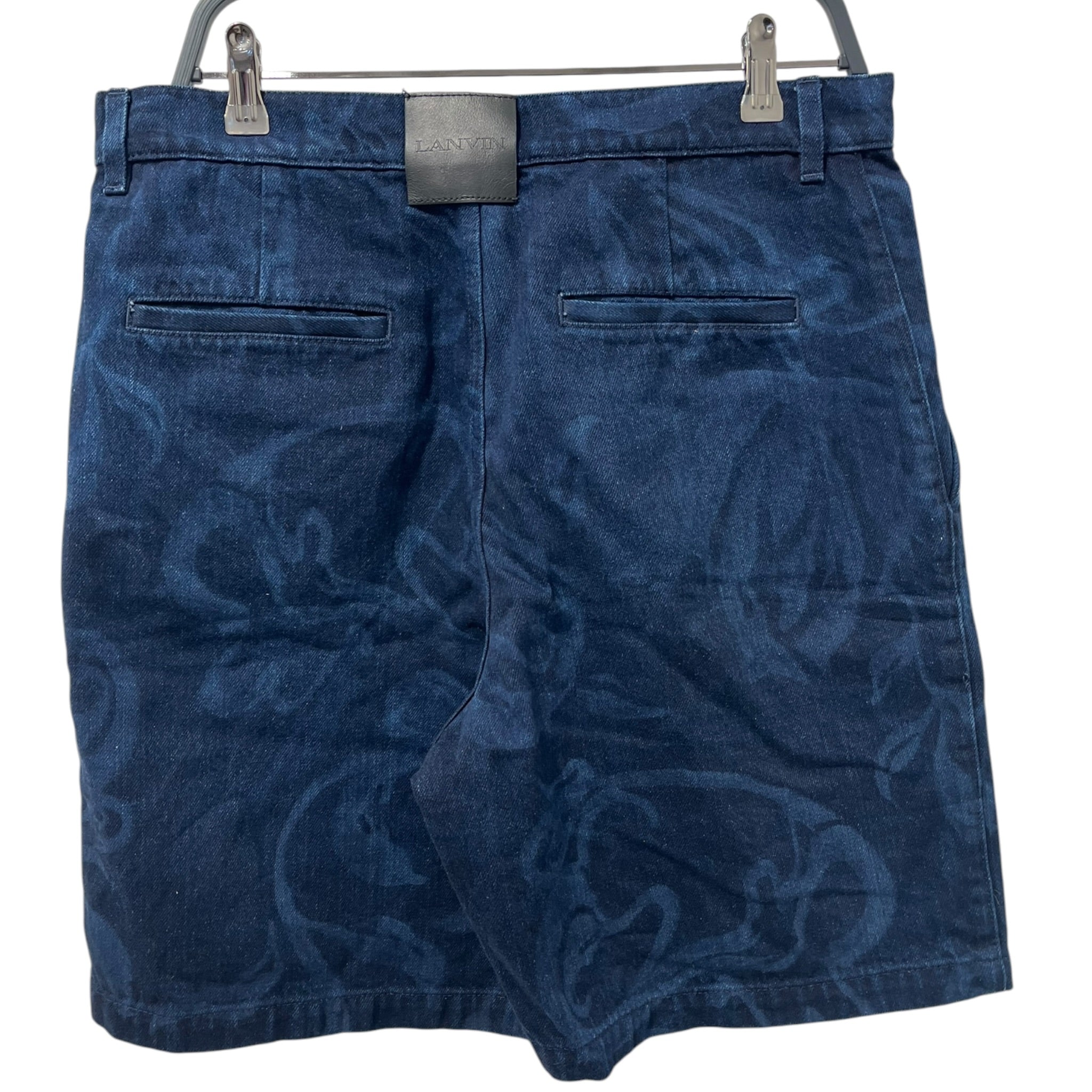 LANVIN/Shorts/31/Cotton/IDG/All Over Print/PRINTED INDIGO SHORTS view 2