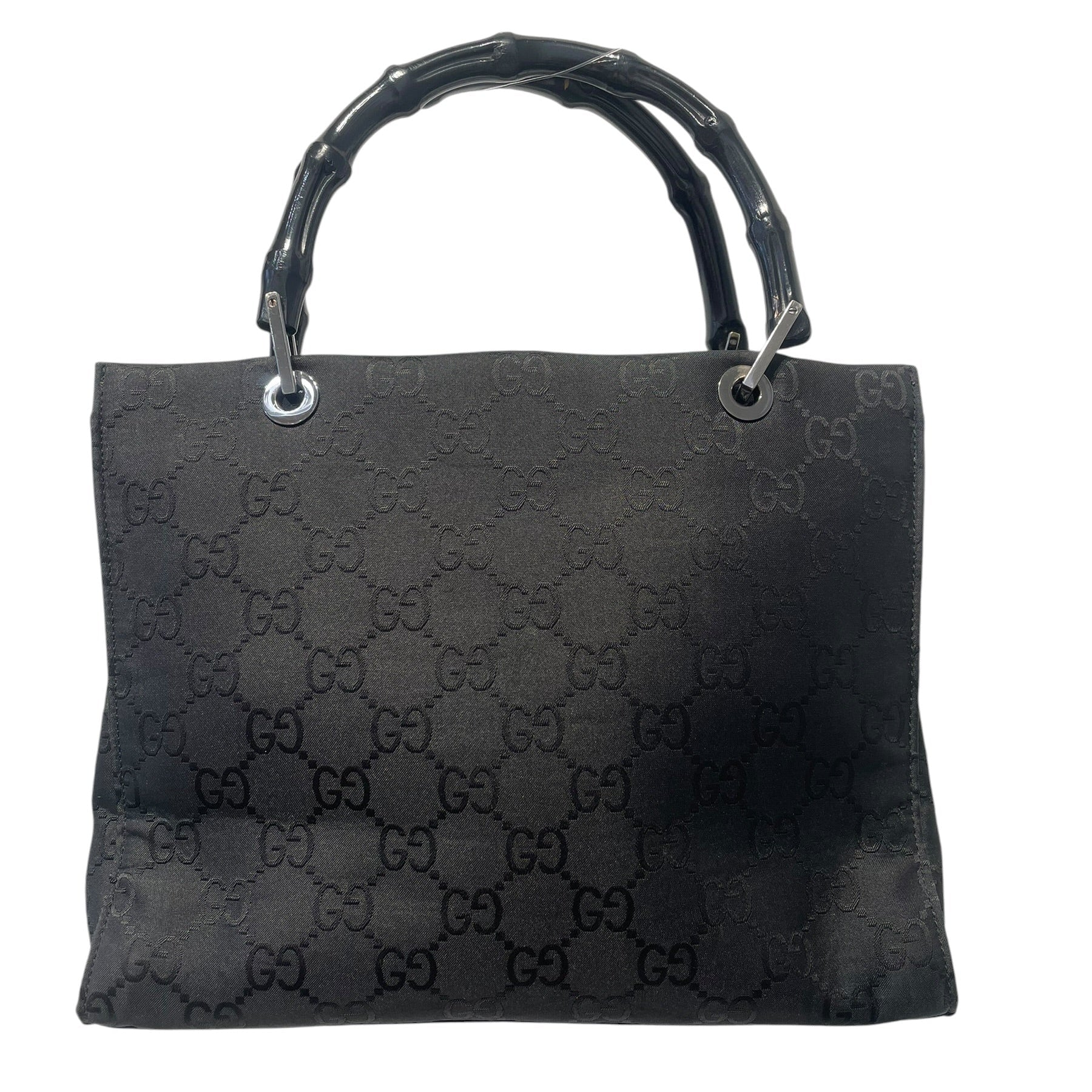 GUCCI/Clutch Bag/Nylon/BLK/BAMBOO BAG view 2