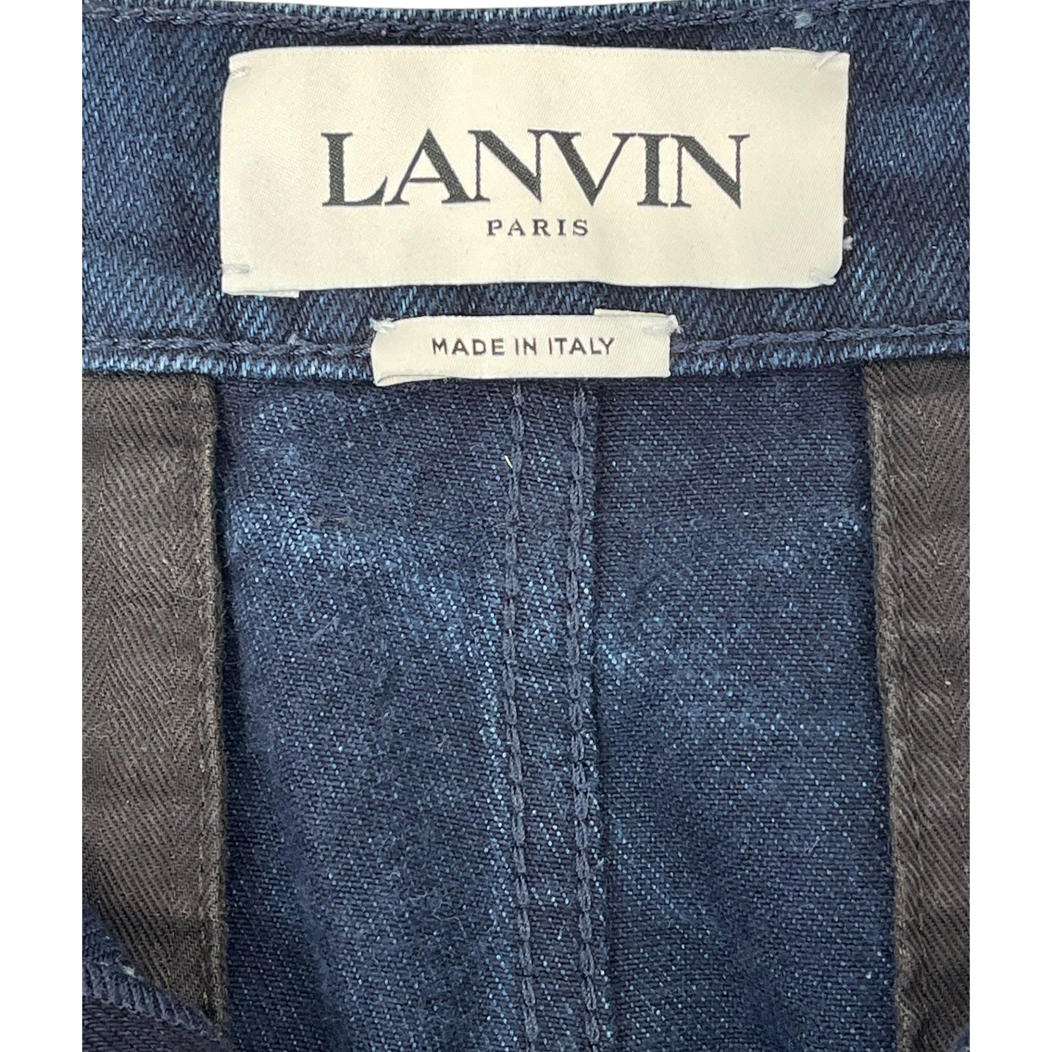 LANVIN/Shorts/31/Cotton/IDG/All Over Print/PRINTED INDIGO SHORTS view 6