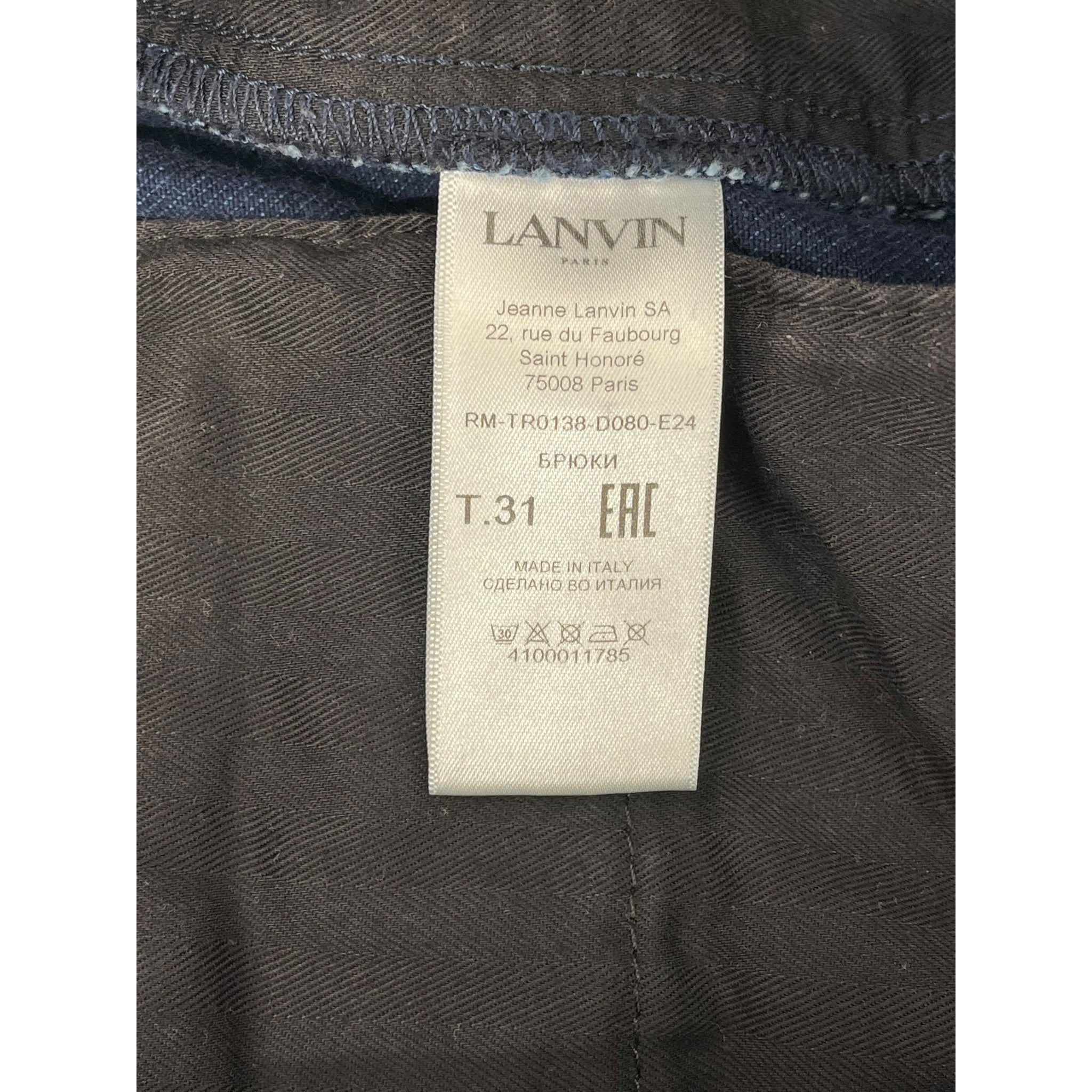 LANVIN/Shorts/31/Cotton/IDG/All Over Print/PRINTED INDIGO SHORTS view 7