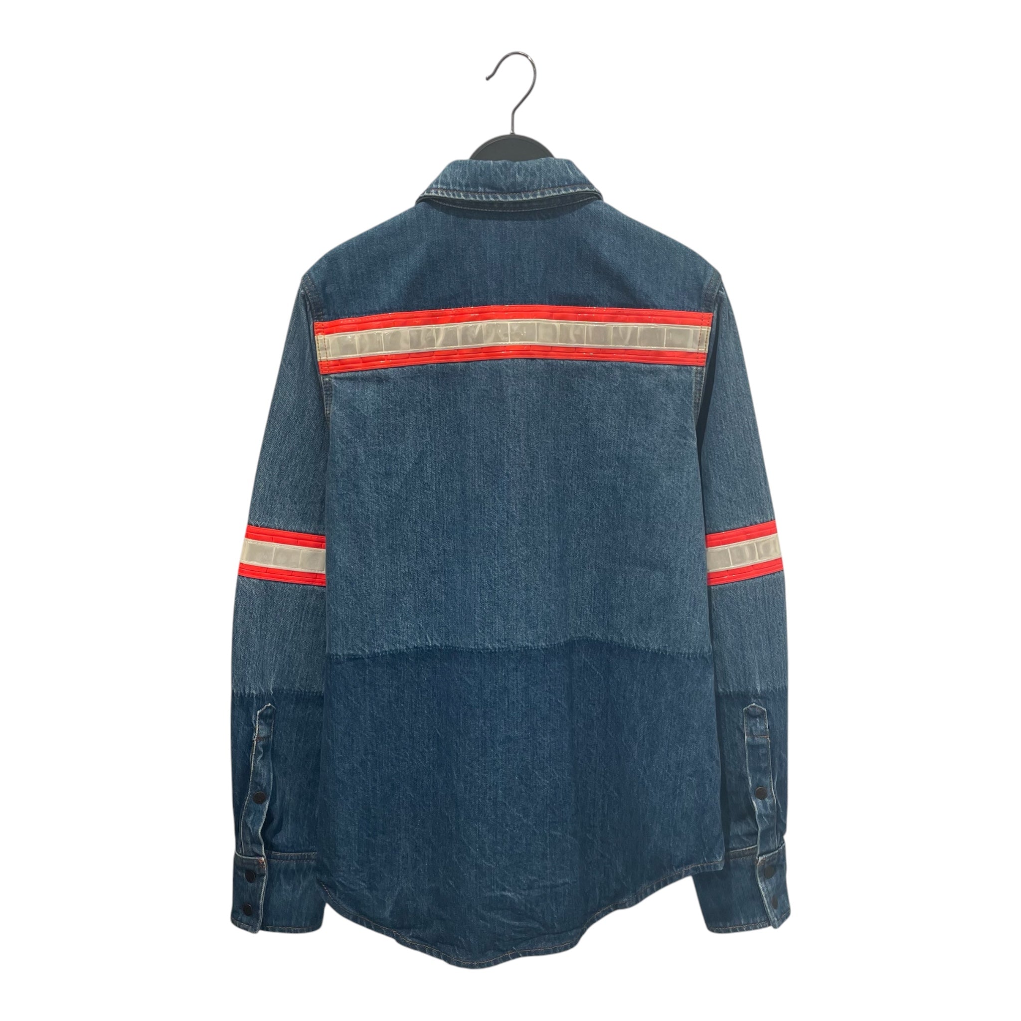 Calvin Klein 205W39NYC/RAF SIMONS/LS Shirt/S/Denim/BLU/Work/Stripe/ORNG REFLECTIVE STRIPES view 2