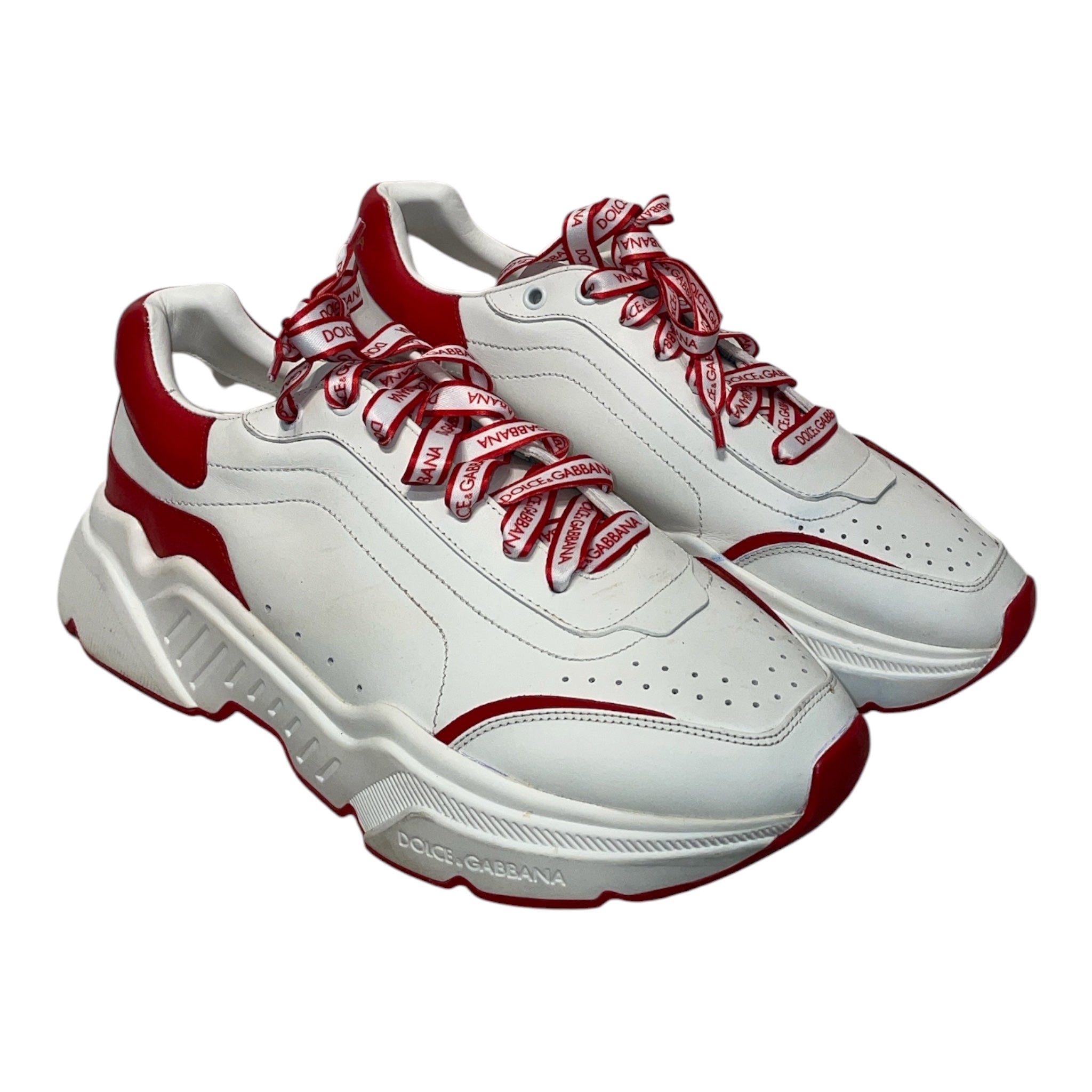 DOLCE&GABBANA/Low-Sneakers/US 9/Leather/WHT/Daymaster Red Lining view 1