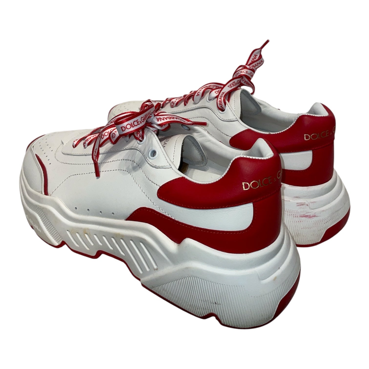 DOLCE&GABBANA/Low-Sneakers/US 9/Leather/WHT/Daymaster Red Lining view 2