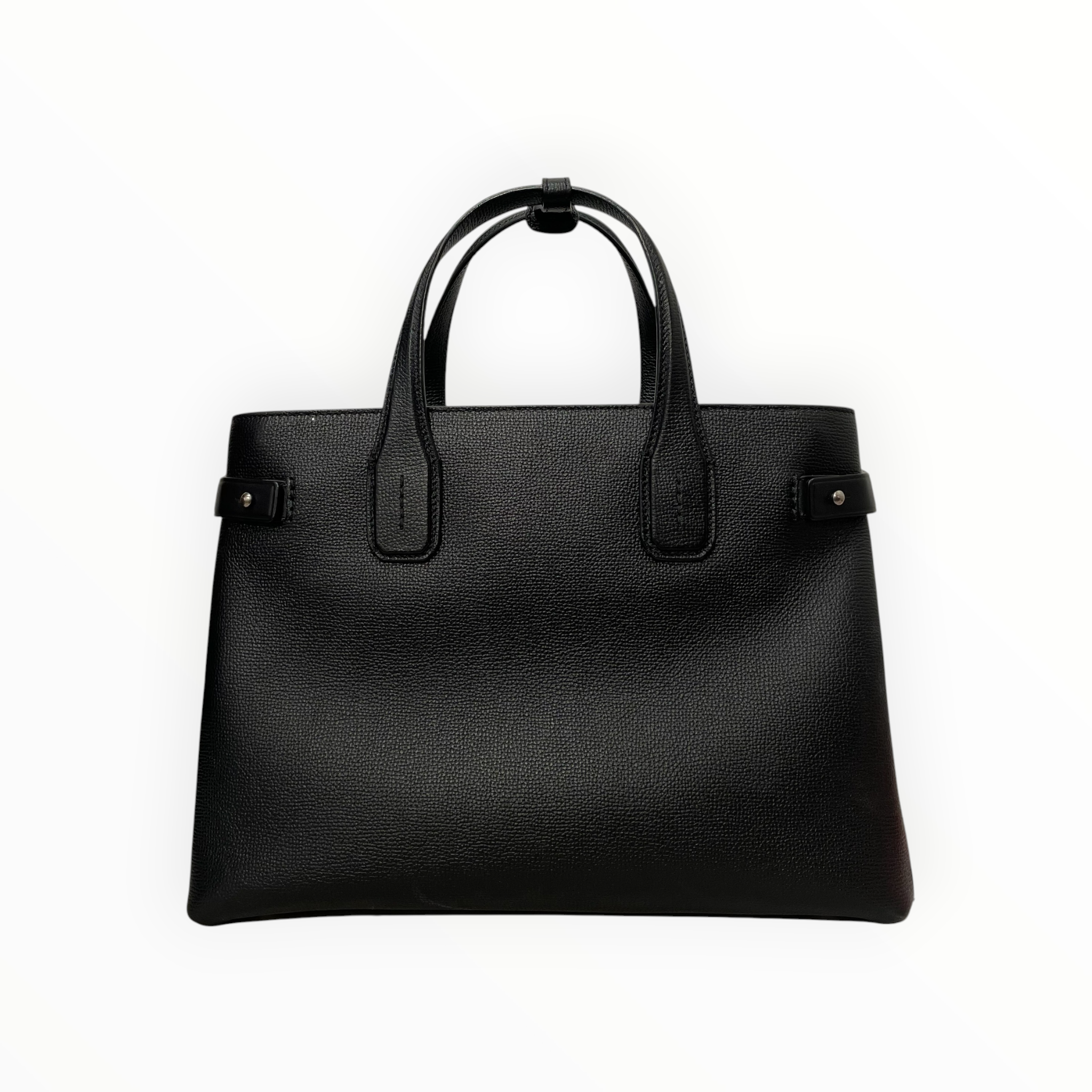 BURBERRYS/Tote Bag/Leather/BLK/horse check banner tote view 2