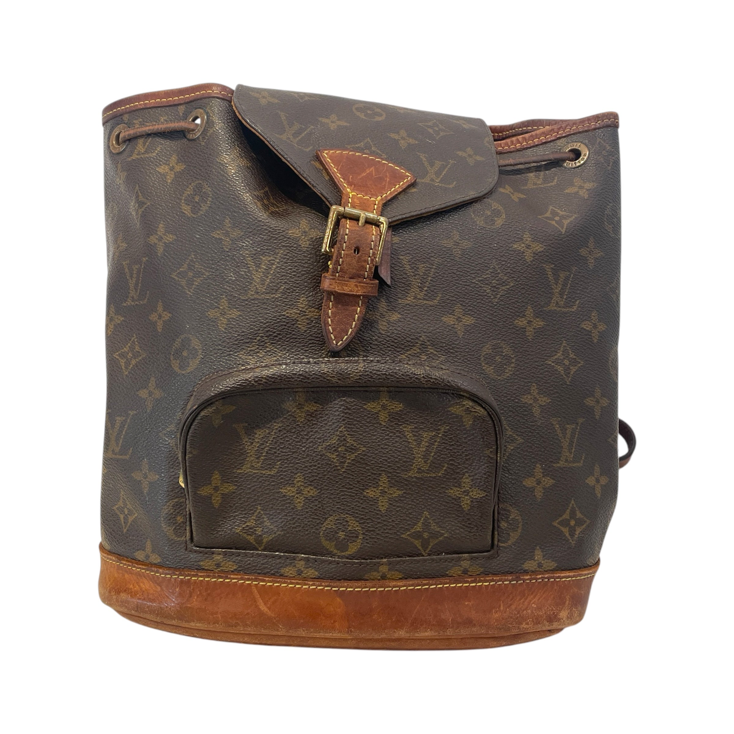 LOUIS VUITTON/Backpack/Monogram/Leather/BRW/Montsouris MM view 1