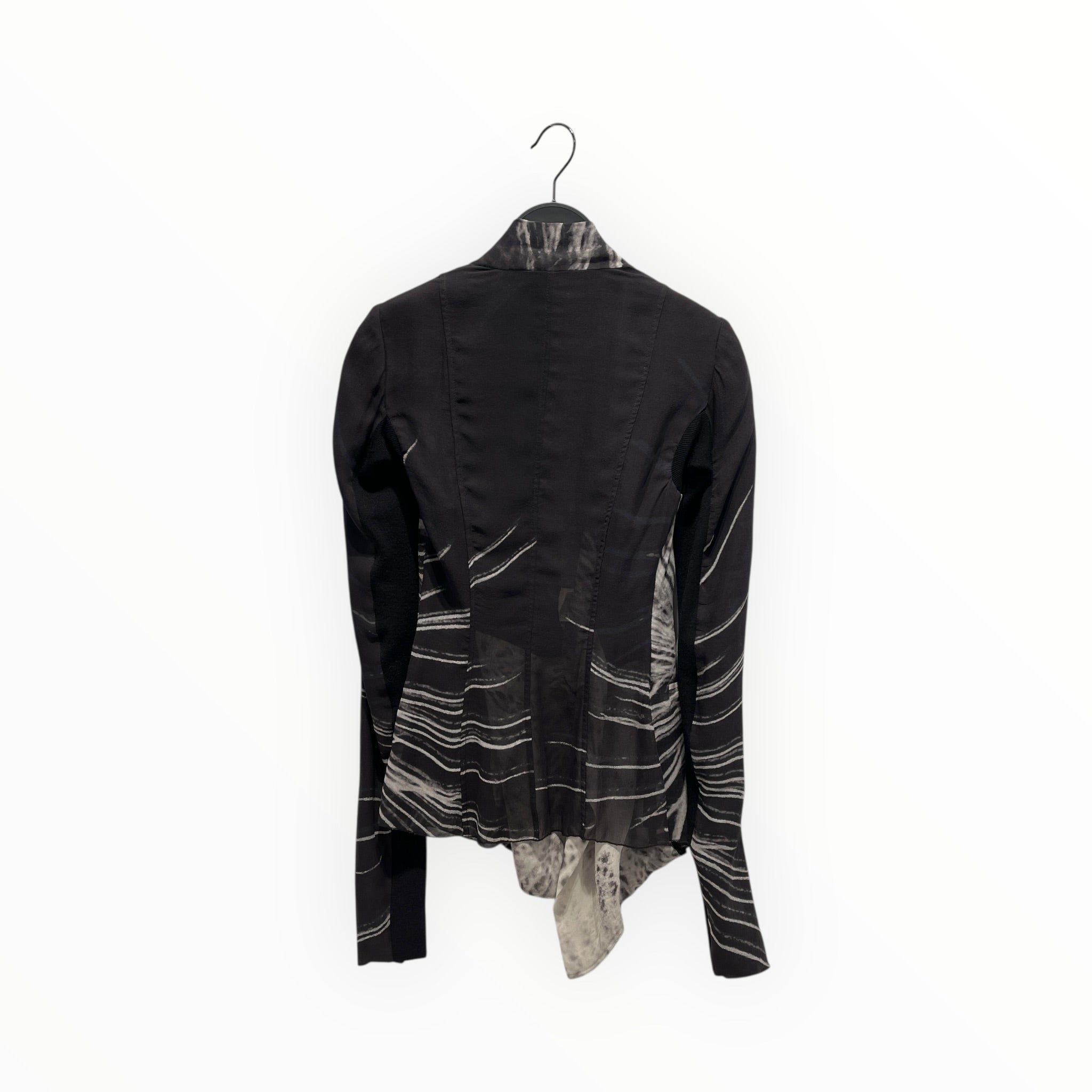 Rick Owens/LS Blouse/S/M/Graphic/Silk/GRY/SILK ASYMM BLOUSE view 2