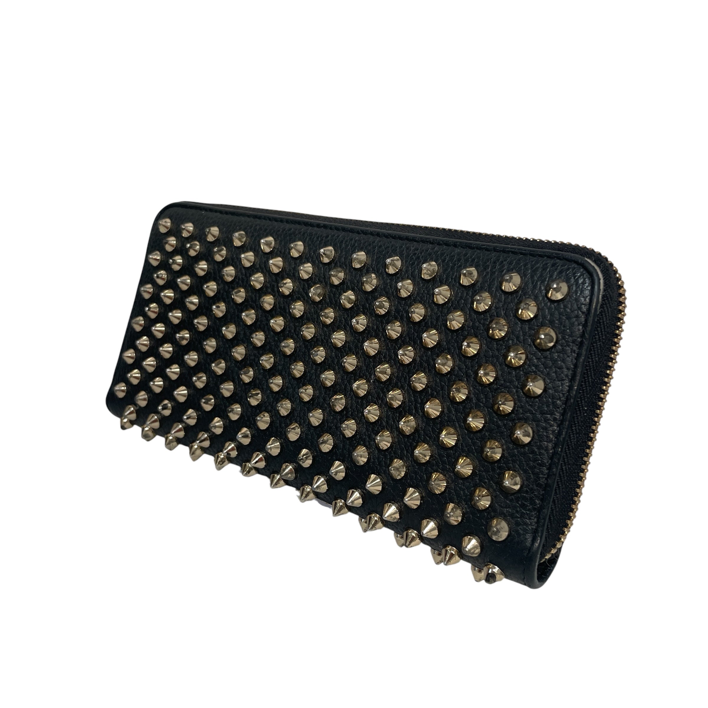 Christian Louboutin/Long Wallet/Leather/BLK/iked Wallet view 1