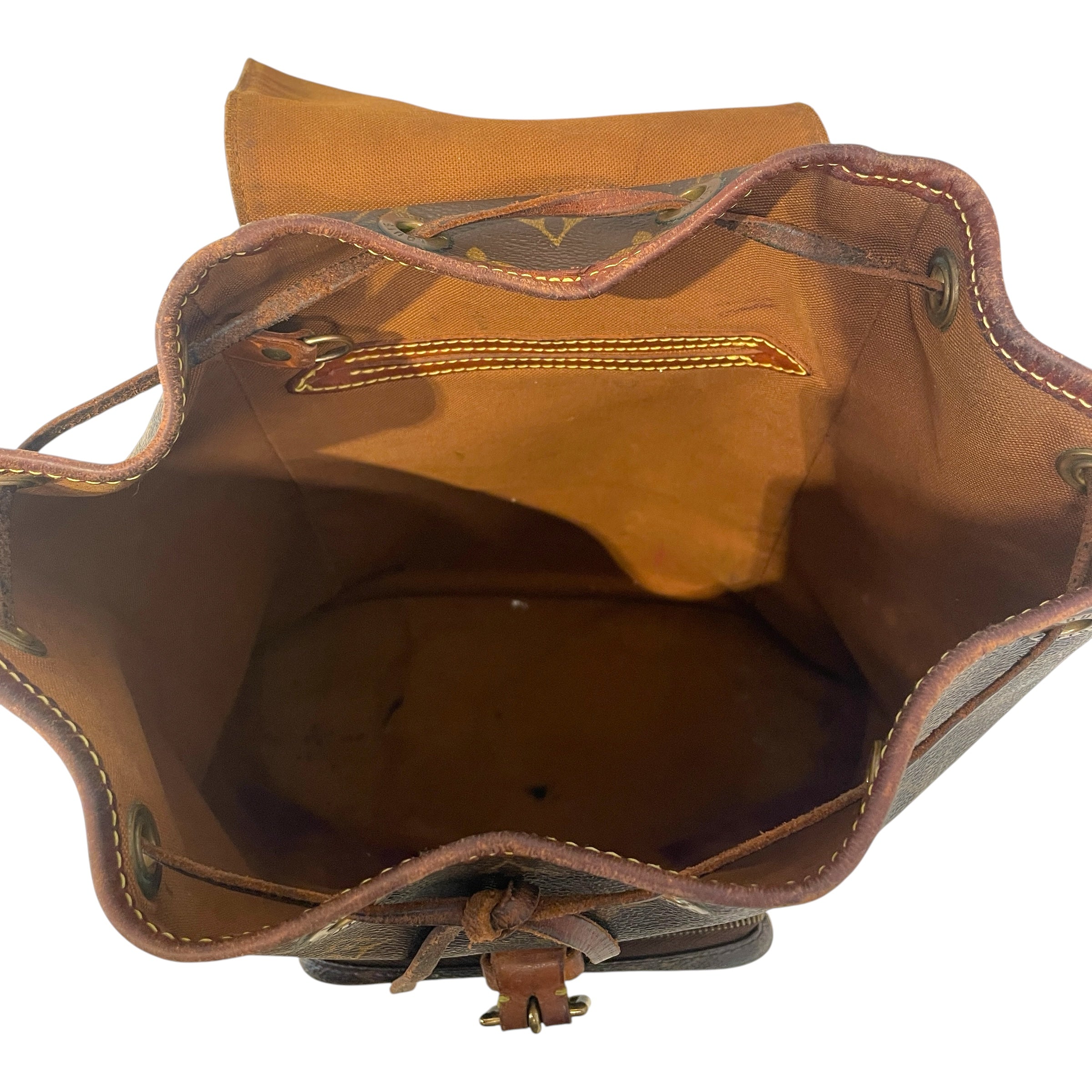 LOUIS VUITTON/Backpack/Monogram/Leather/BRW/Montsouris MM view 4