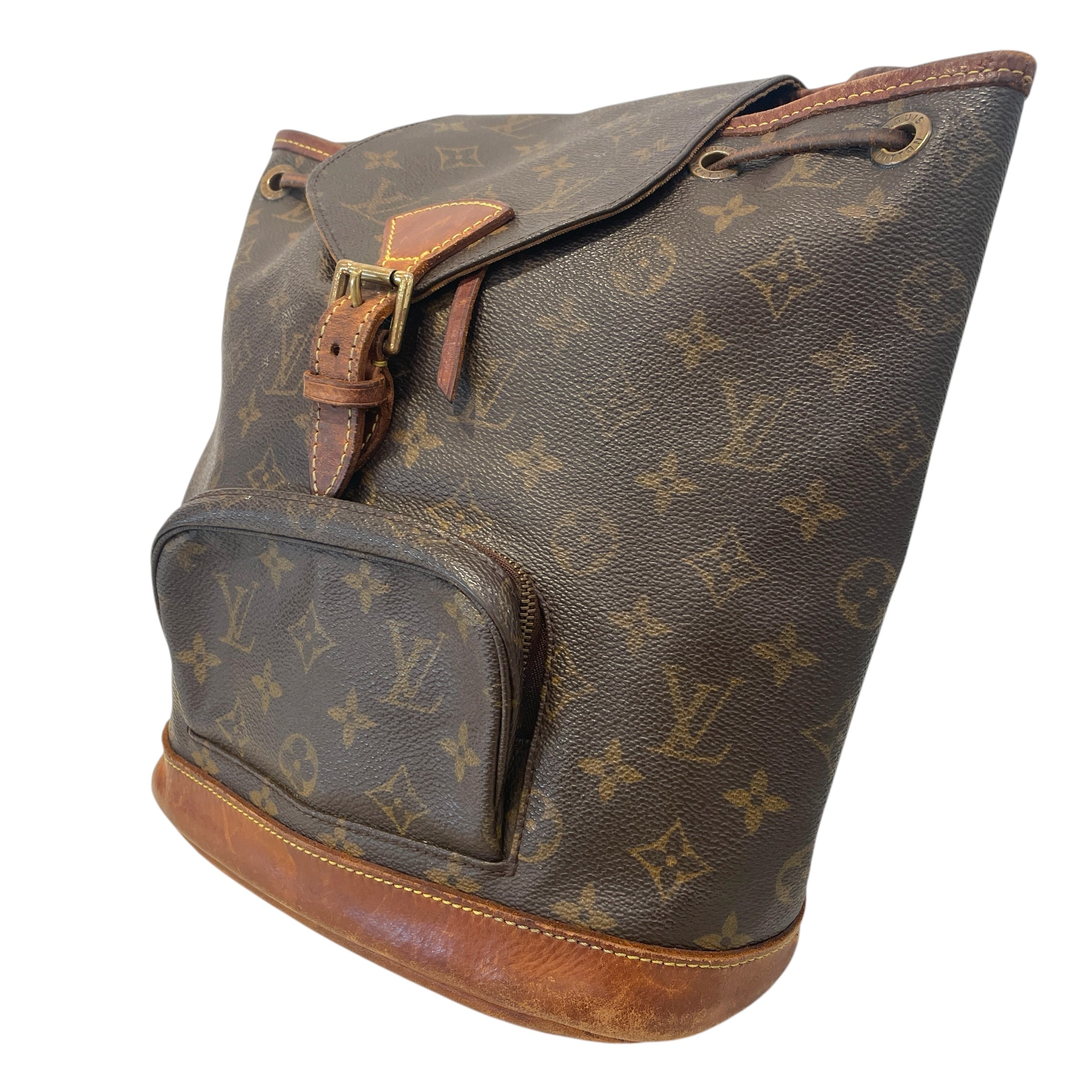 LOUIS VUITTON/Backpack/Monogram/Leather/BRW/Montsouris MM view 5