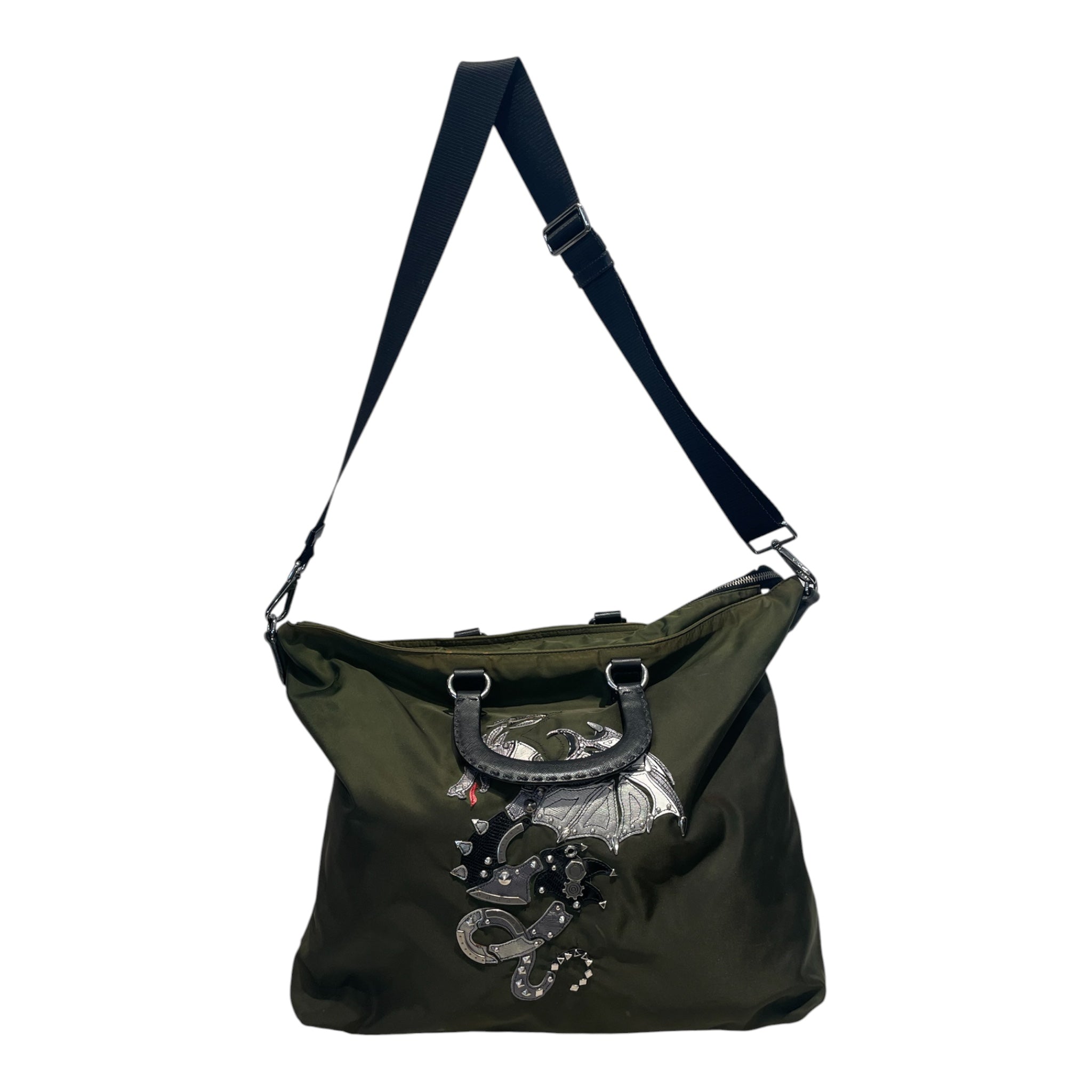 PRADA/Tote Bag/Animal Pattern/Nylon/GRN/2010 TESSUTO NYLON TOTE view 1