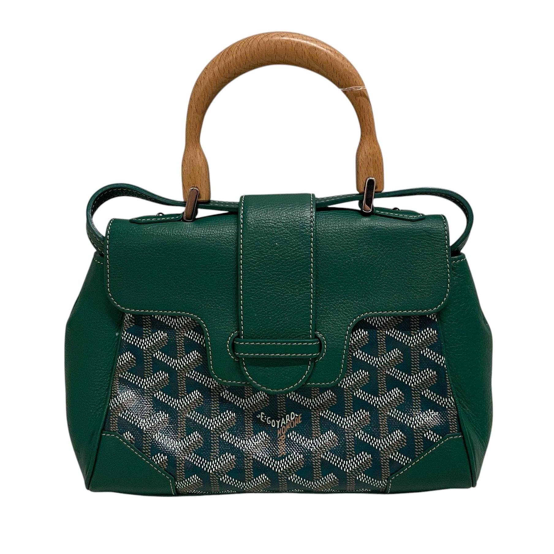 GOYARD/Bag/Leather/GRN/wood handle view 1