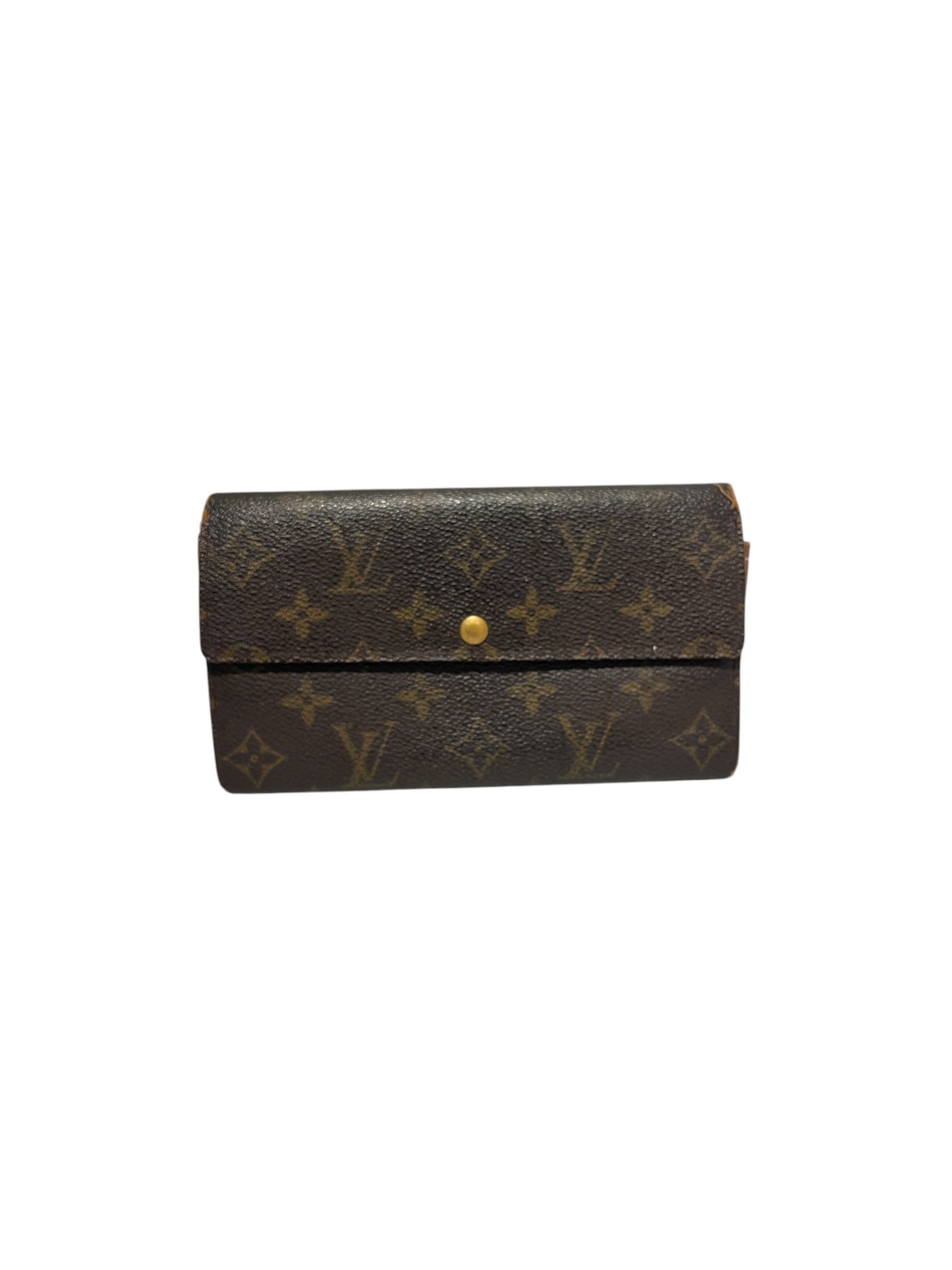LOUIS VUITTON/Long Wallet/Monogram/Leather/BRW/L's/ view 1