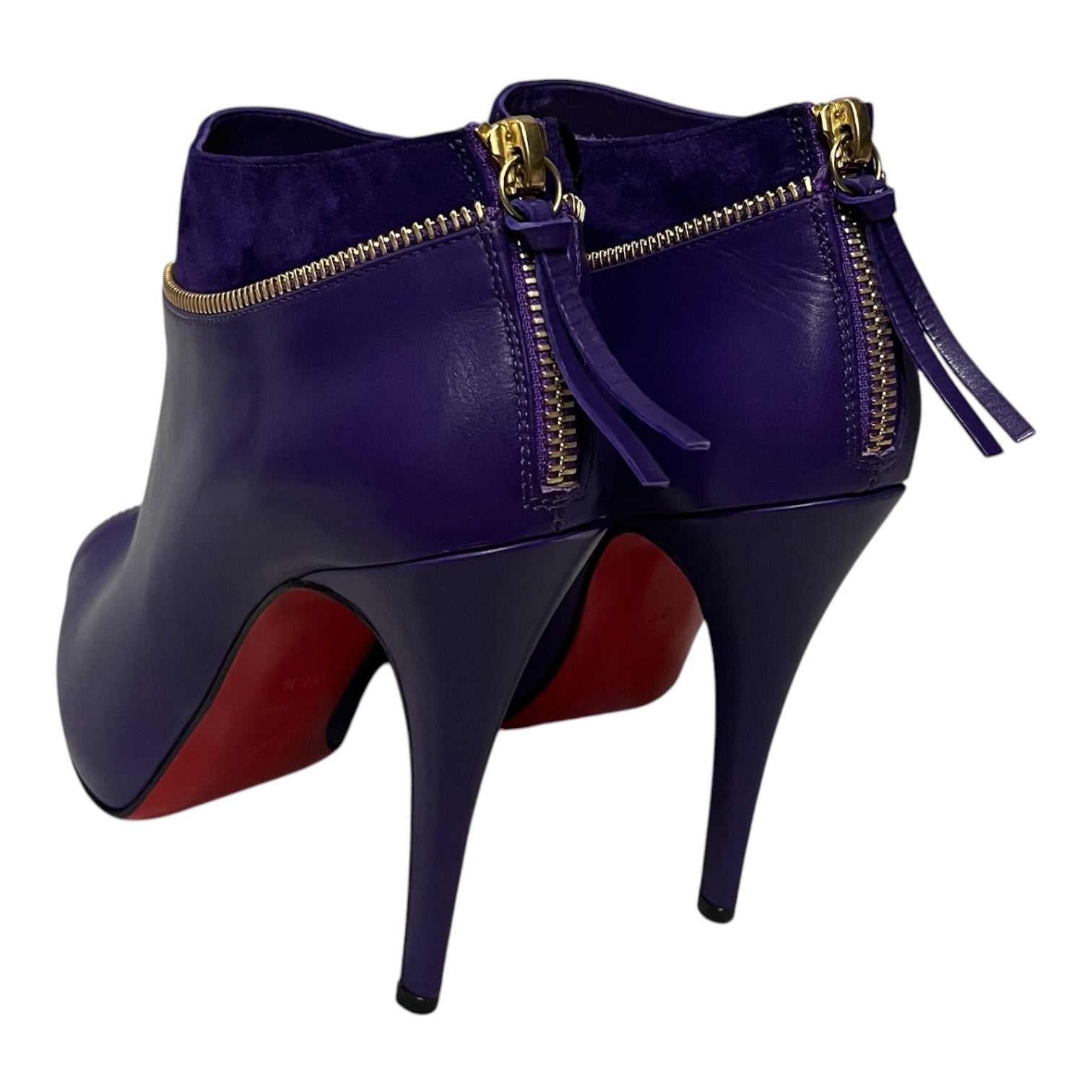 Christian Louboutin/Heels/EU 38.5/Leather/PPL/col zipp view 2