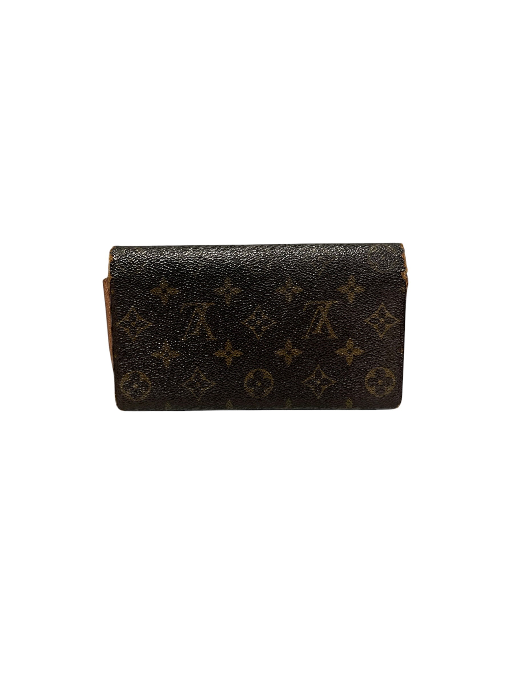 LOUIS VUITTON/Long Wallet/Monogram/Leather/BRW/L's/ view 2