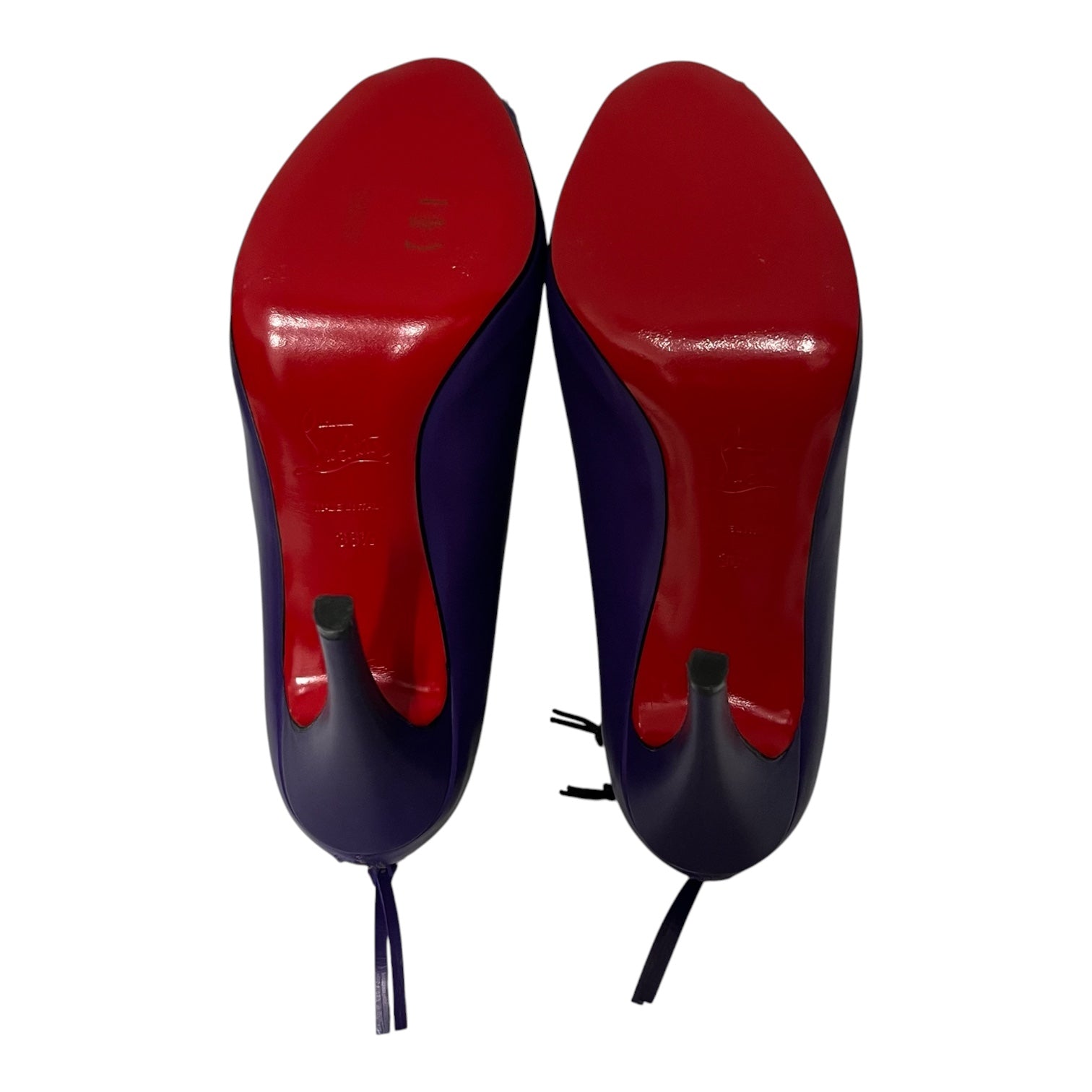Christian Louboutin/Heels/EU 38.5/Leather/PPL/col zipp view 3