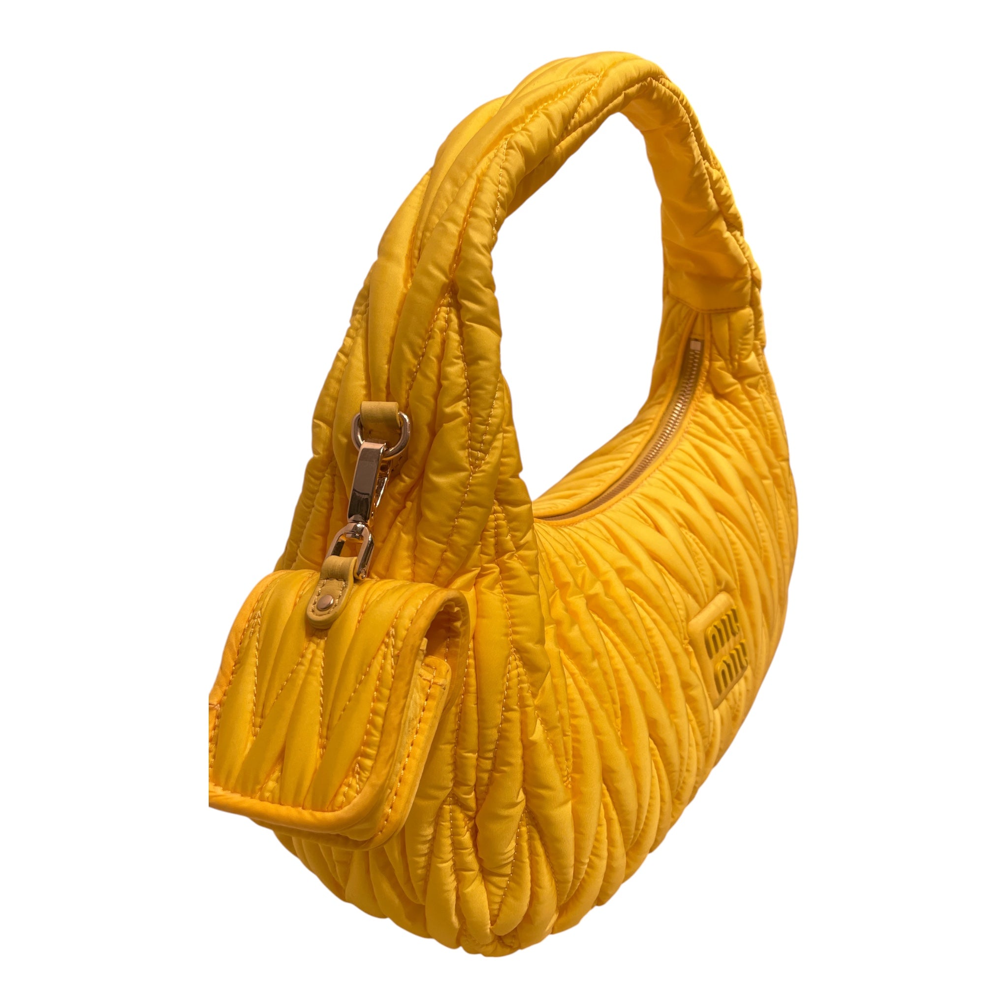 MIU MIU/Bag/Nylon/YEL/Wander Matelasse Quiling view 4