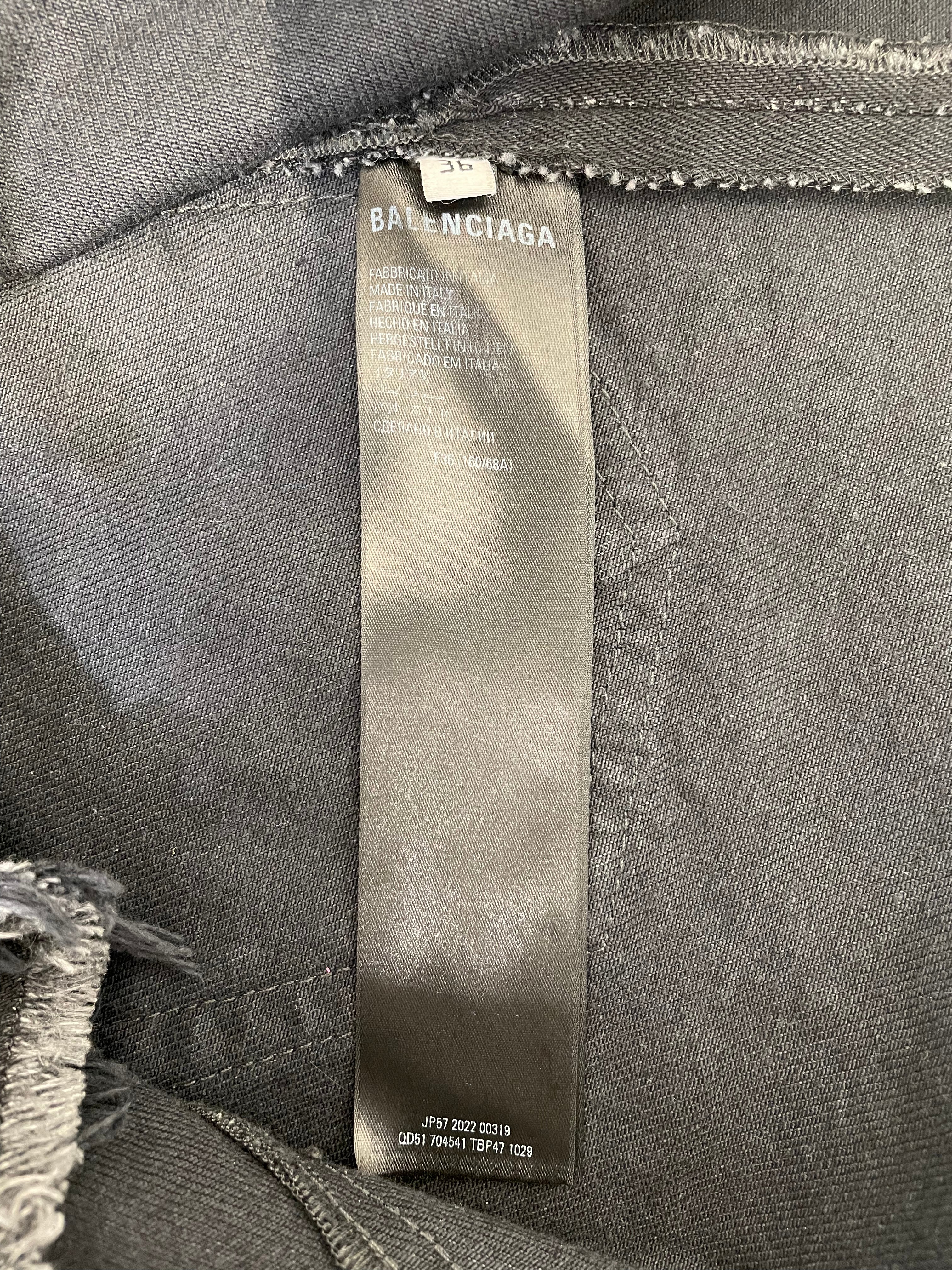 BALENCIAGA/Skirt/36/Cotton/BLK/2022 BALENCIAGA BLACK SKIRT view 4