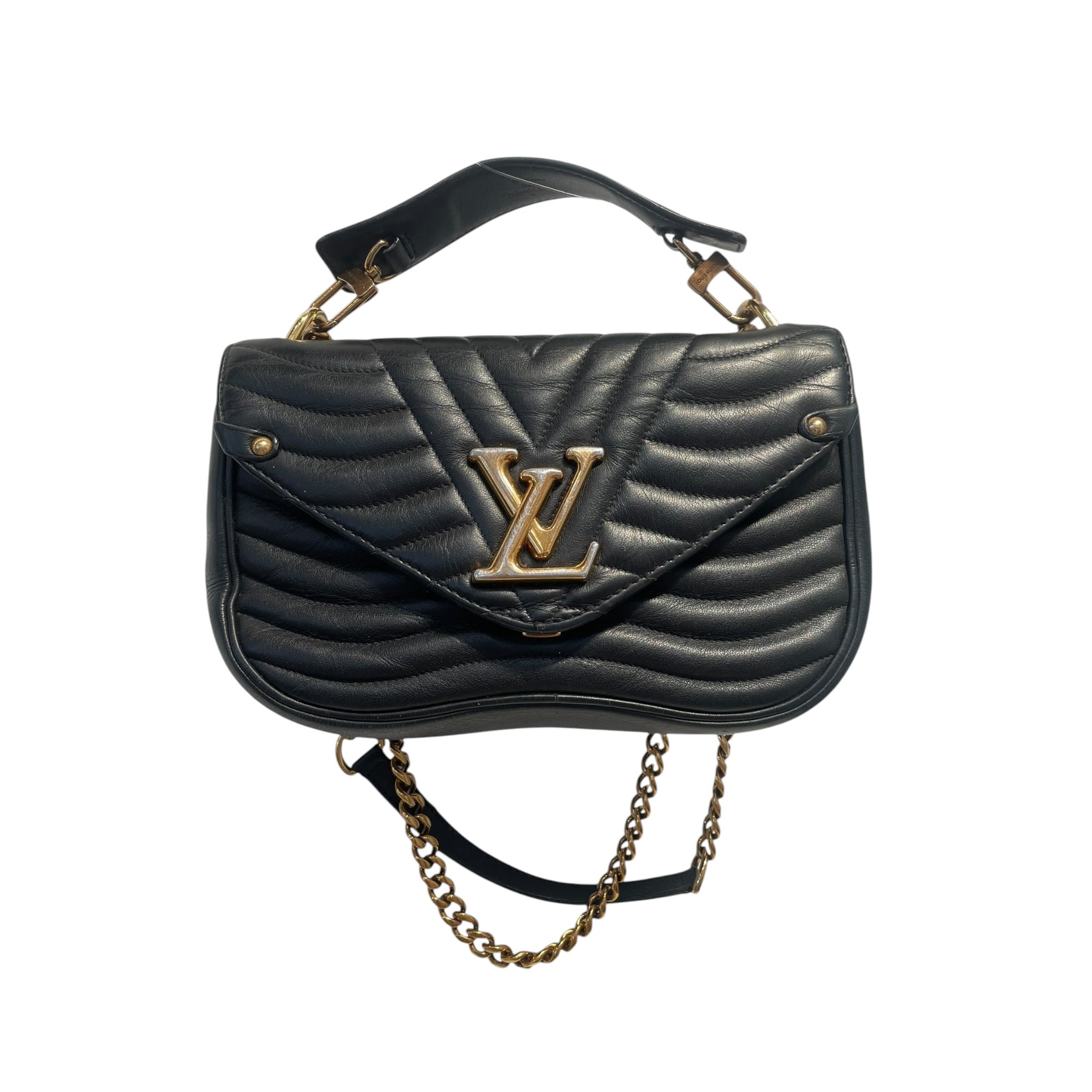 LOUIS VUITTON/Cross Body Bag/Leather/BLK/new wave bag view 1