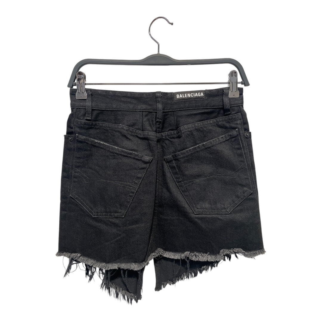 BALENCIAGA/Skirt/36/Cotton/BLK/2022 BALENCIAGA BLACK SKIRT view 2