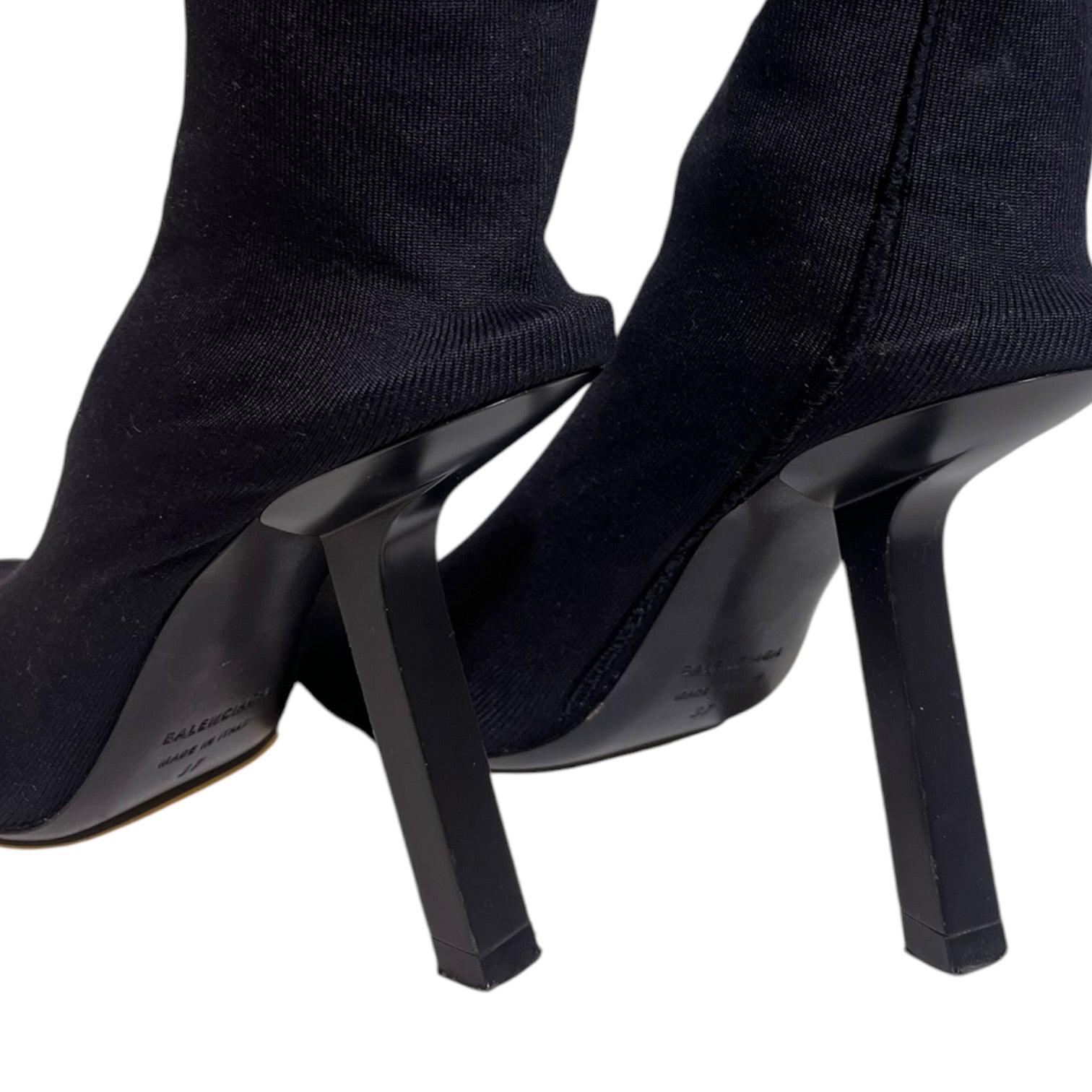 BALENCIAGA/Heels/EU 37/Cotton/BLK/KNITTED ANKLE HEEL view 2