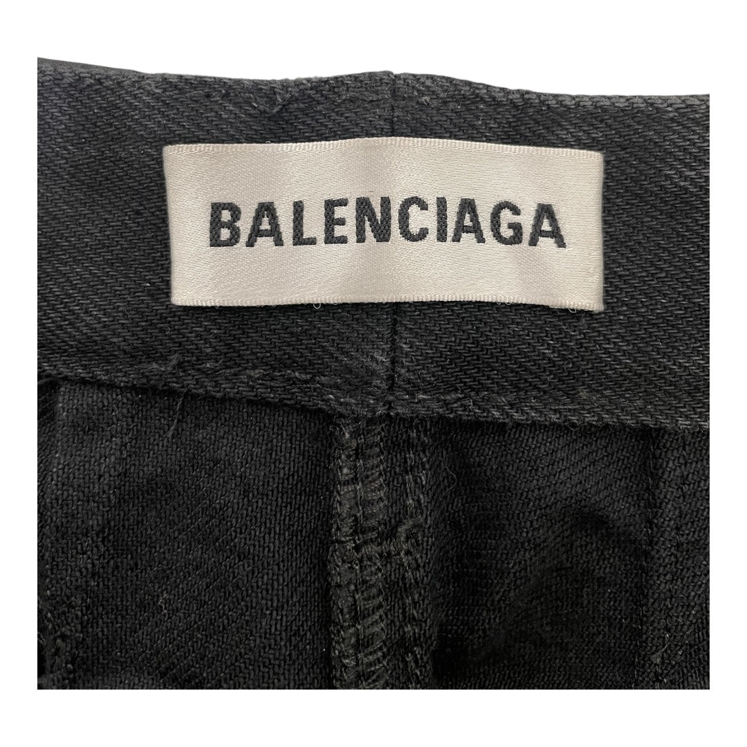 BALENCIAGA/Skirt/36/Cotton/BLK/2022 BALENCIAGA BLACK SKIRT view 3