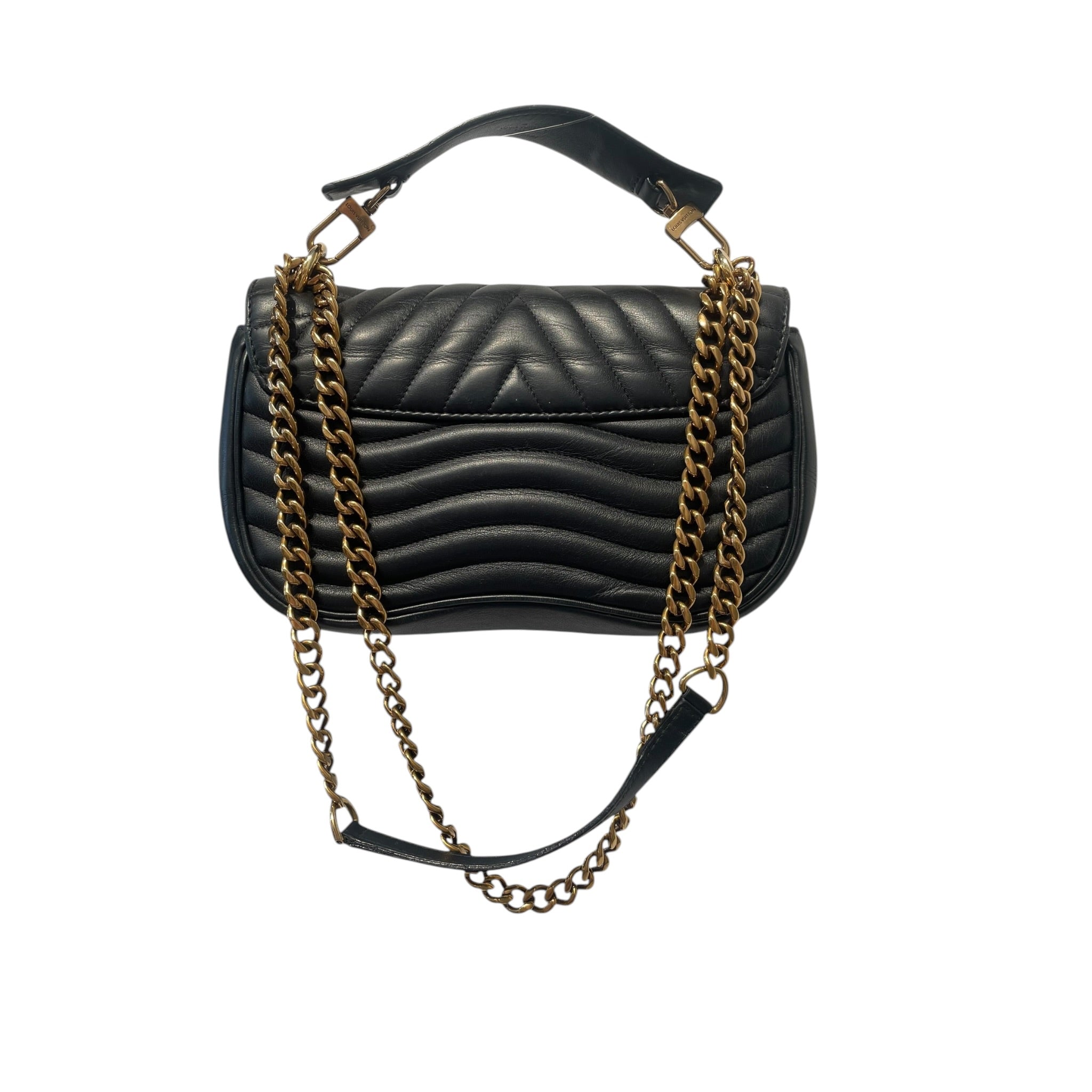 LOUIS VUITTON/Cross Body Bag/Leather/BLK/new wave bag view 2