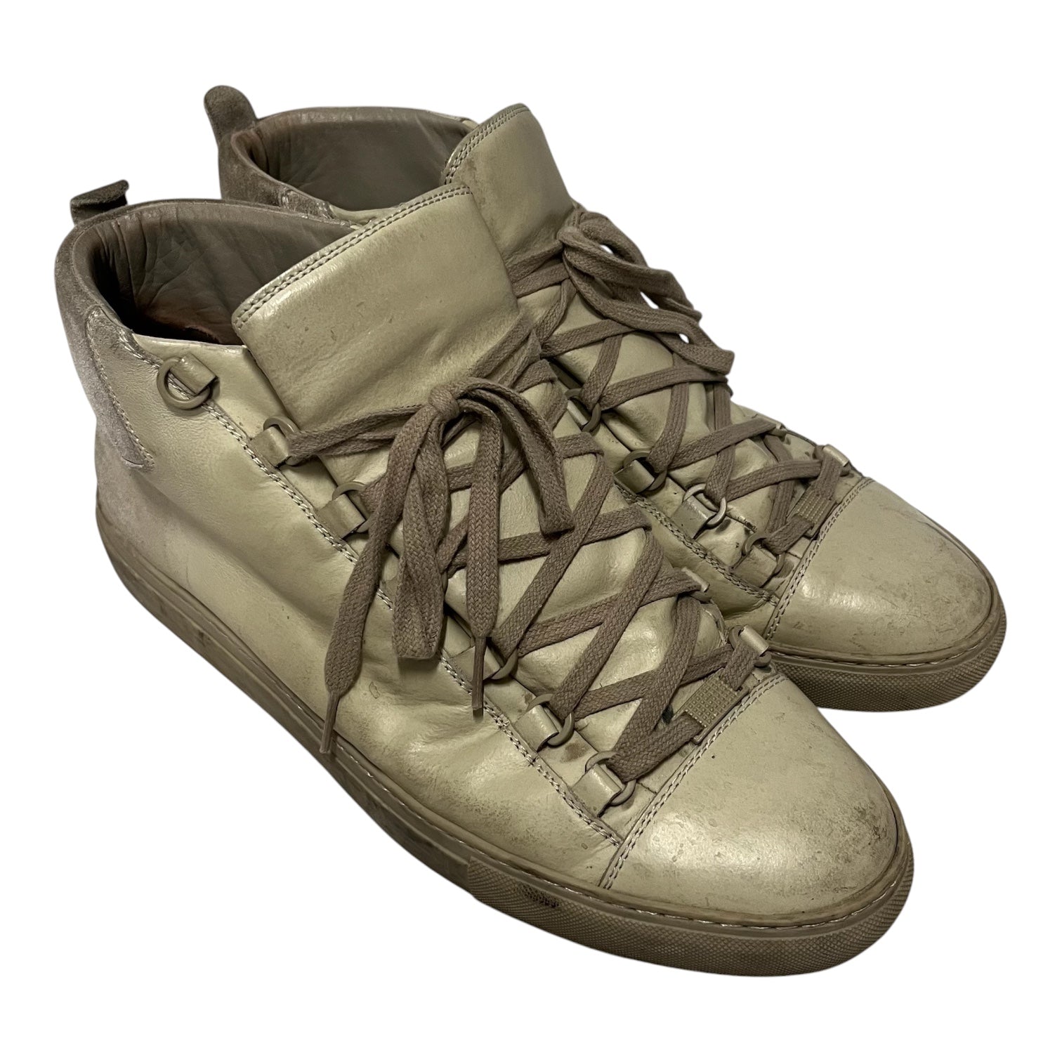 BALENCIAGA/Low-Sneakers/US 12/Leather/CRM/ view 1
