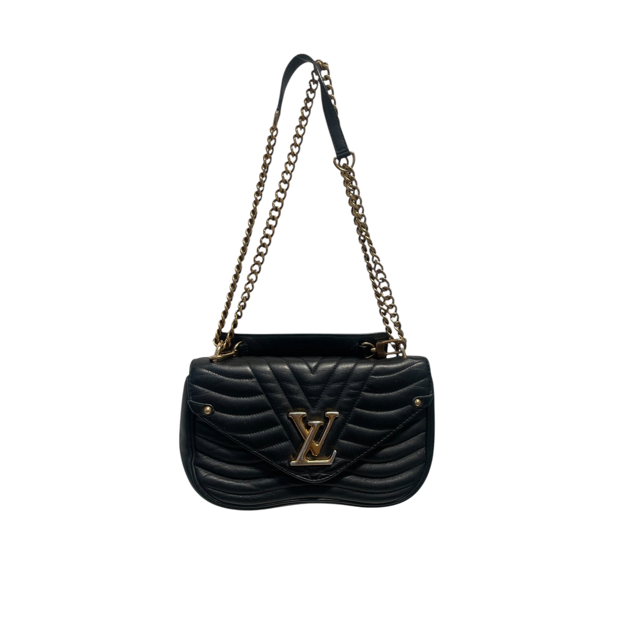 LOUIS VUITTON/Cross Body Bag/Leather/BLK/new wave bag view 3