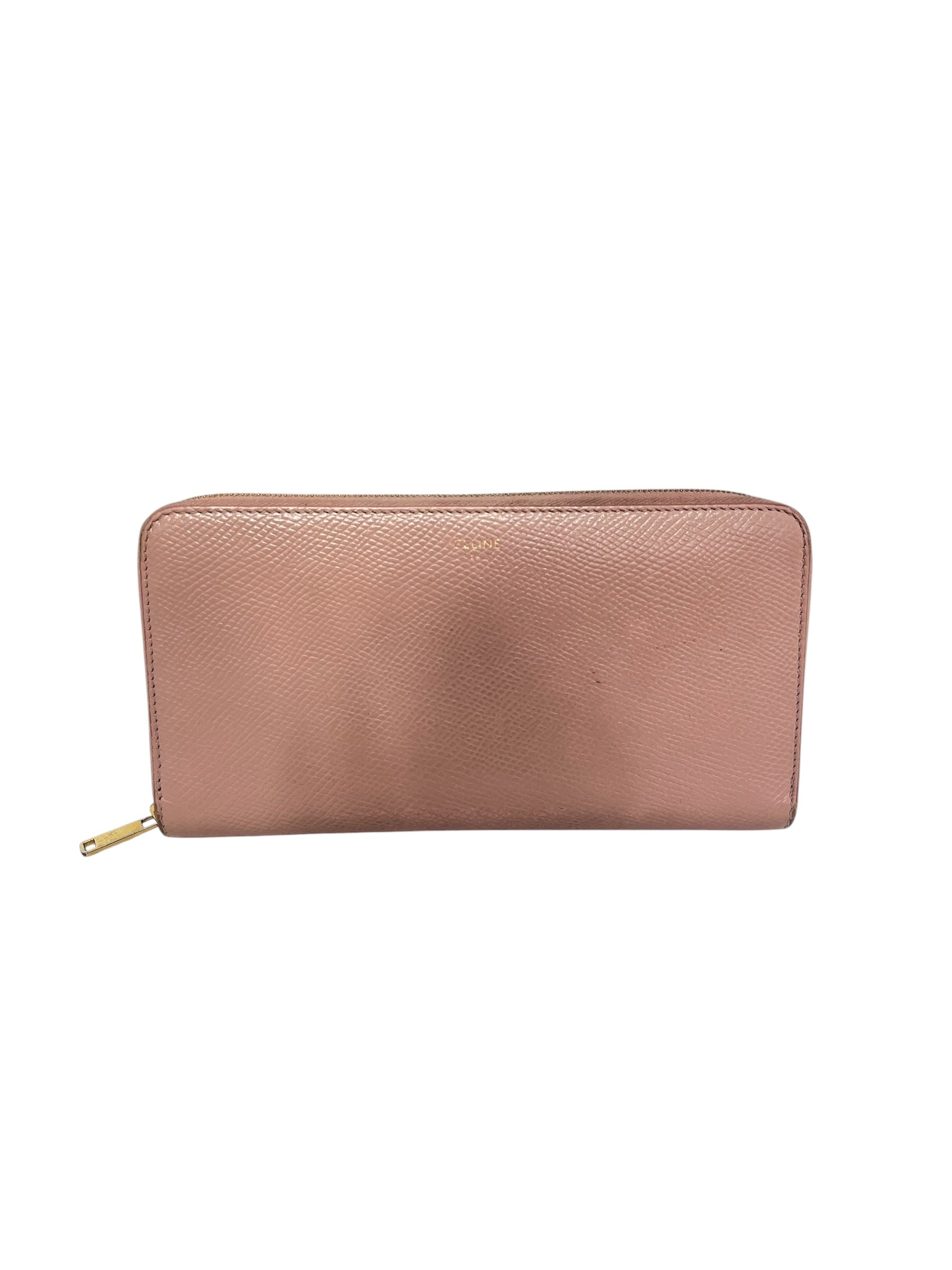 CELINE/Long Wallet/Leather/PNK/L's/GOLD ZIPPER view 1