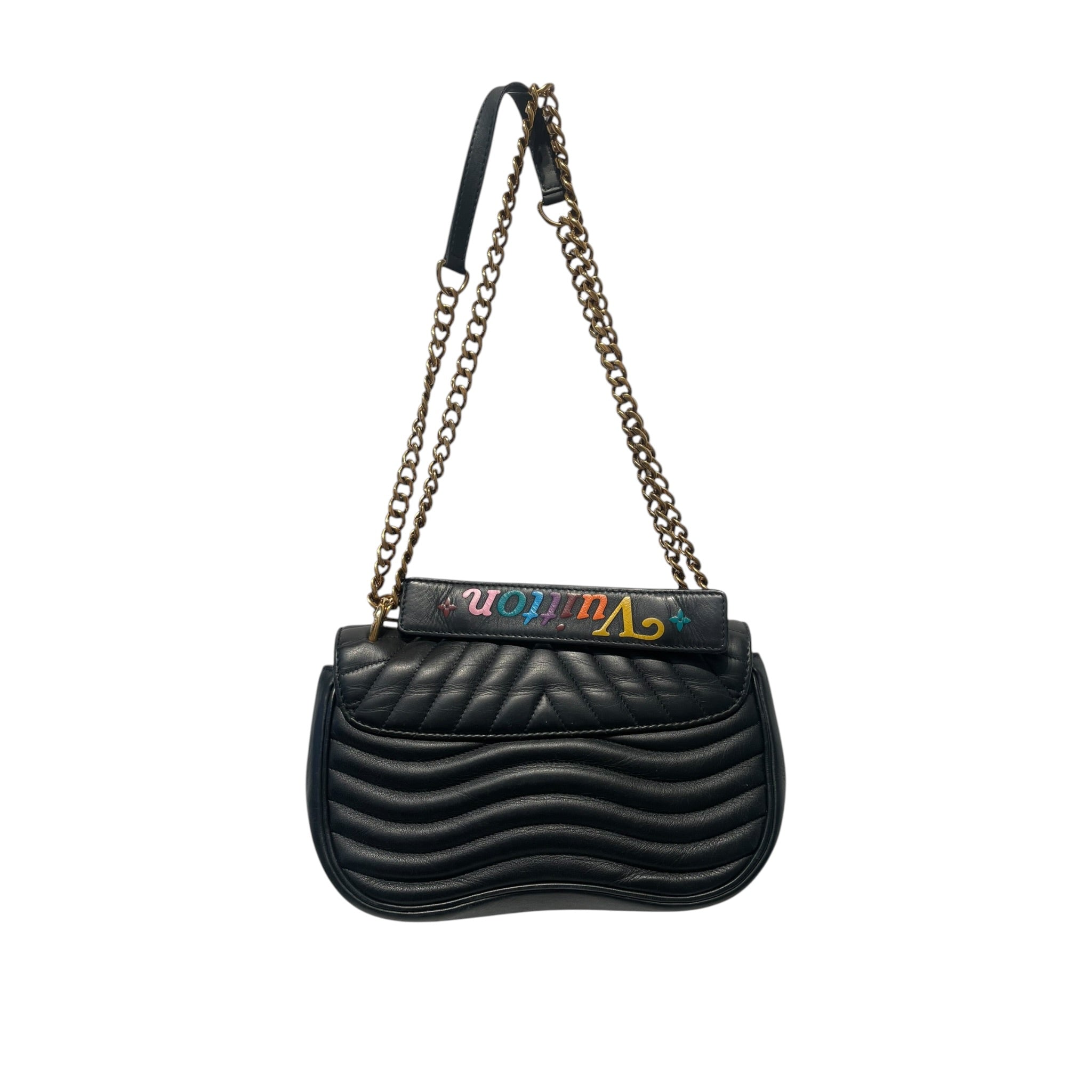 LOUIS VUITTON/Cross Body Bag/Leather/BLK/new wave bag view 4