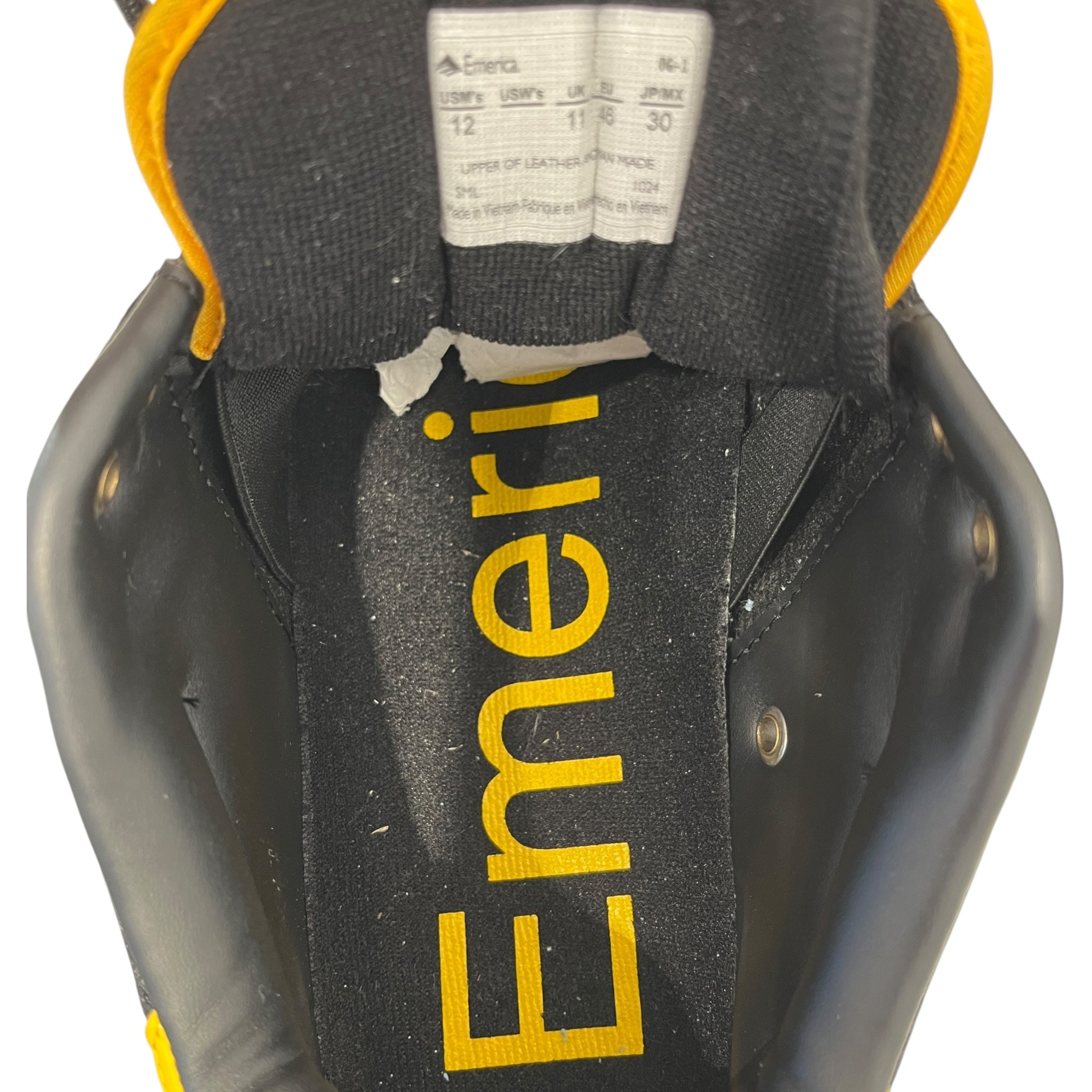 EMERICA/Low-Sneakers/US 12/Leather/BLK/BLACK EMERICA OG 1 view 3