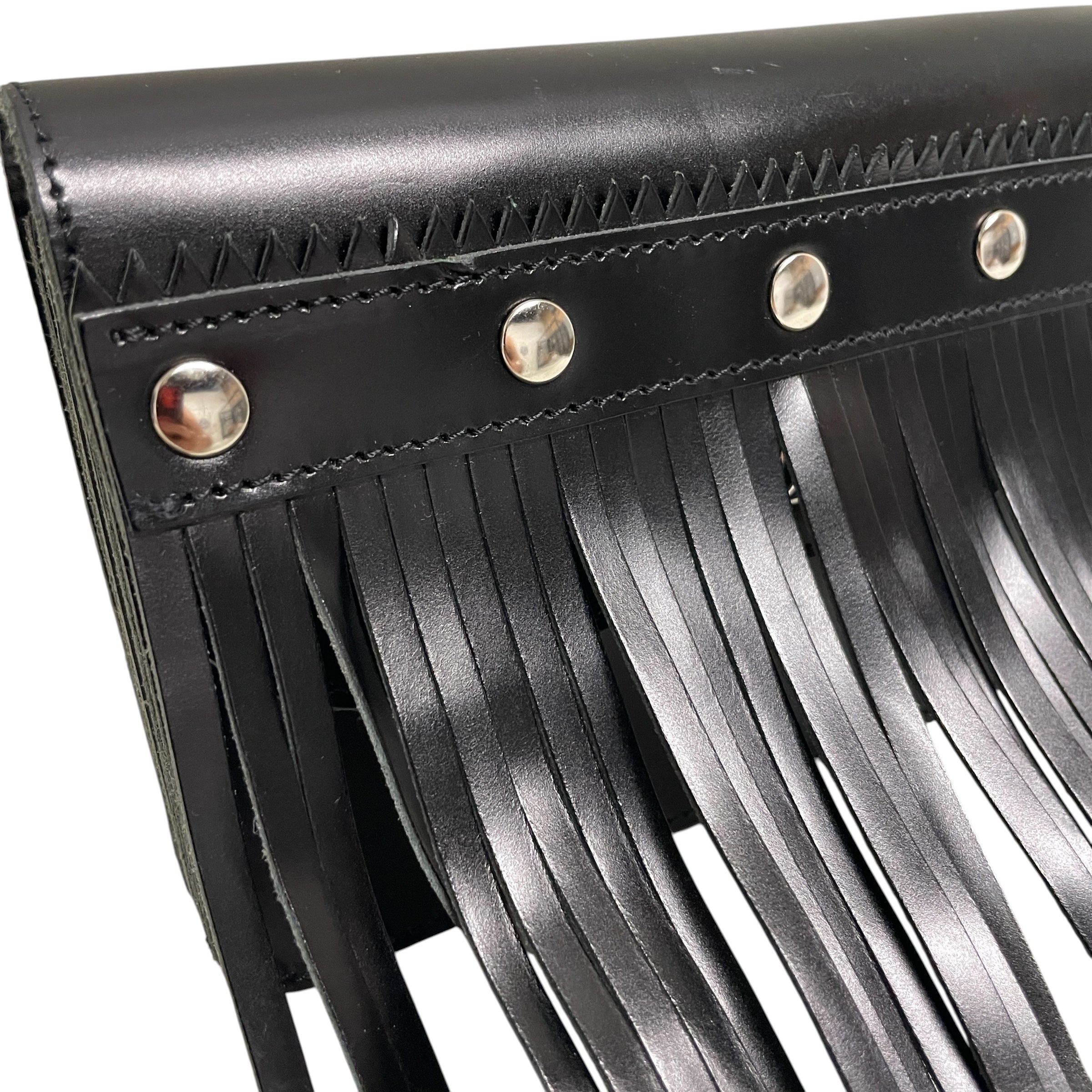 Wallet COMME des GARCONS/Long Wallet/Leather/BLK/FRINGE/BUTTON view 6