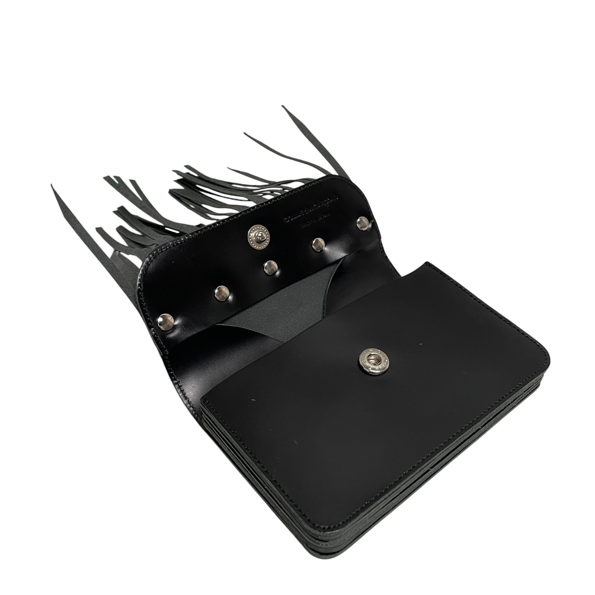 Wallet COMME des GARCONS/Long Wallet/Leather/BLK/FRINGE/BUTTON view 4