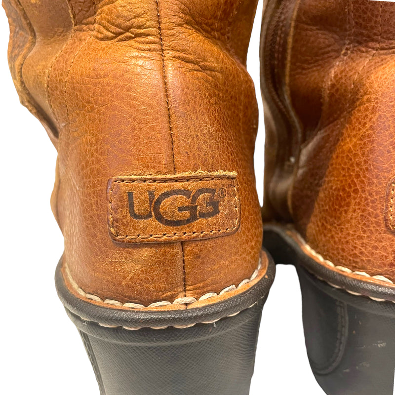 UGG australia/Long Boots/US 9/Leather/BRW/ F8911G