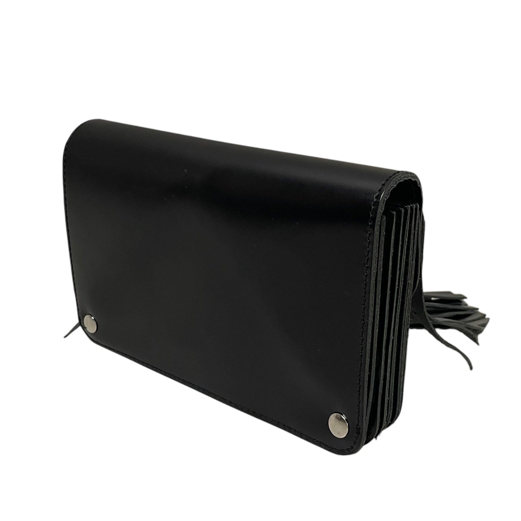 Wallet COMME des GARCONS/Long Wallet/Leather/BLK/FRINGE/BUTTON view 2