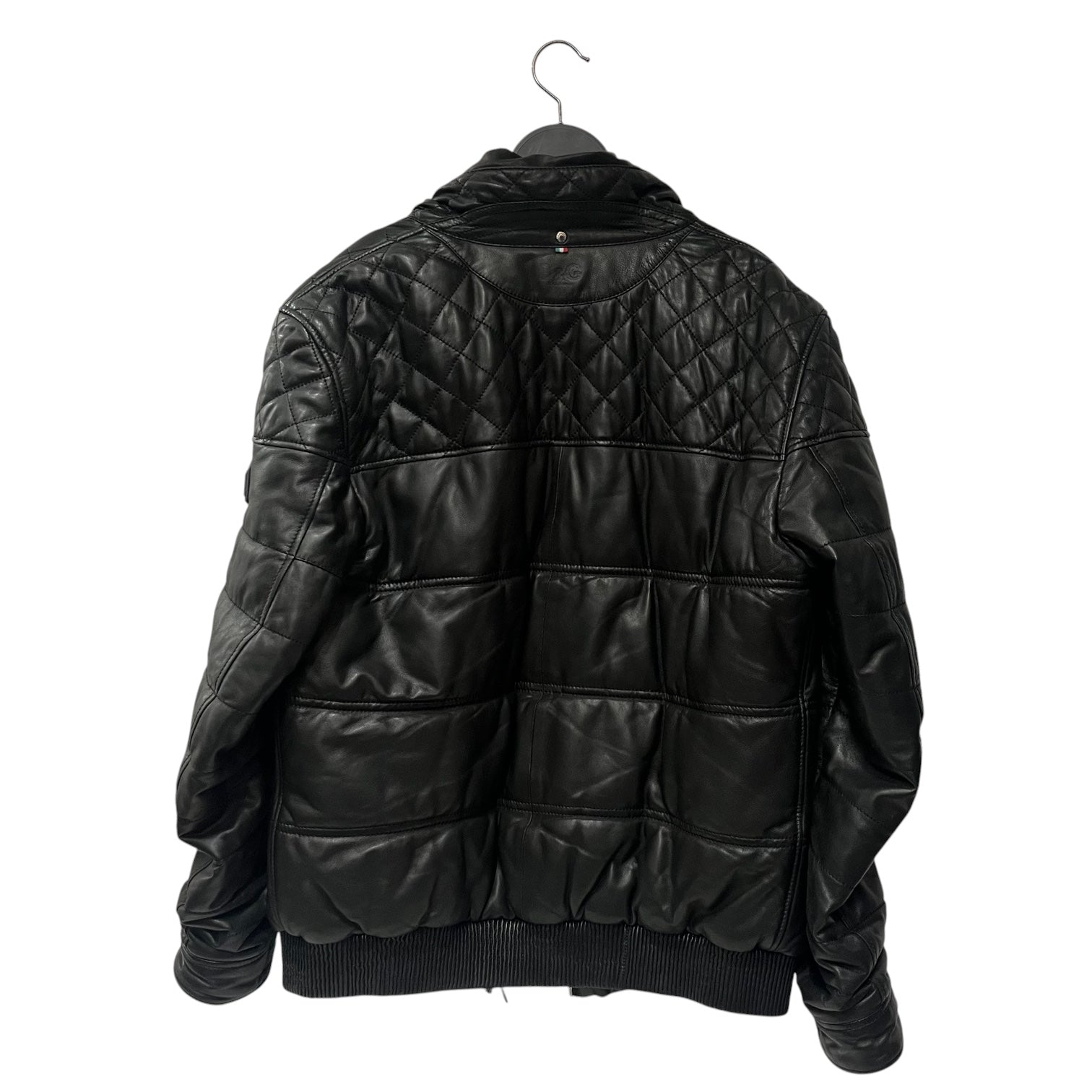 DOLCE&GABBANA/Puffer Jkt/L/Lambskin/BLK/QUILTED SHOULDERS view 2