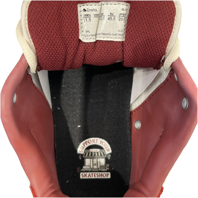 EMERICA/Low-Sneakers/US 11.5/Leather/WHT/WHITE EMERICA OG 1