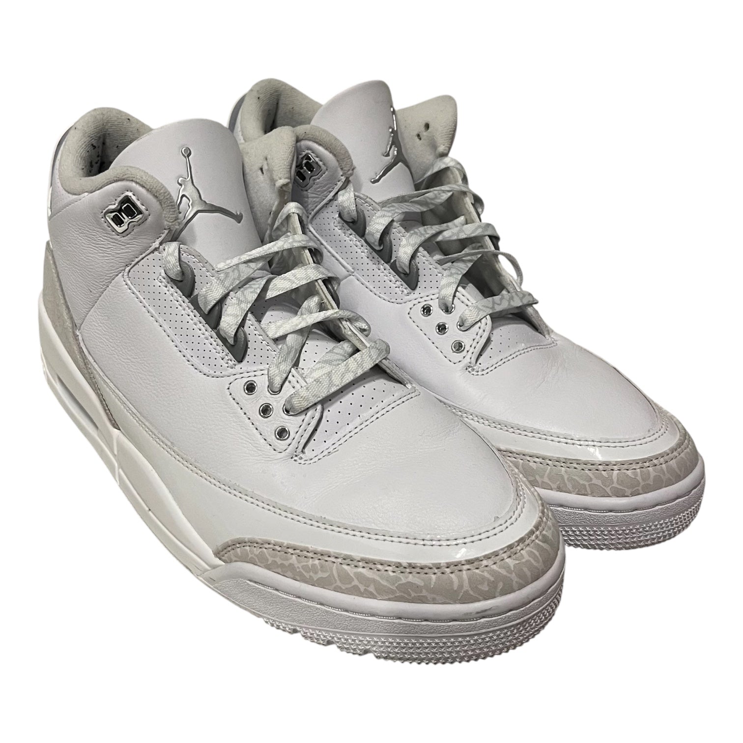 NIKE/Hi-Sneakers/US 12/Leather/WHT/JORDAN 3 RETRO "PURE MONEY" view 1