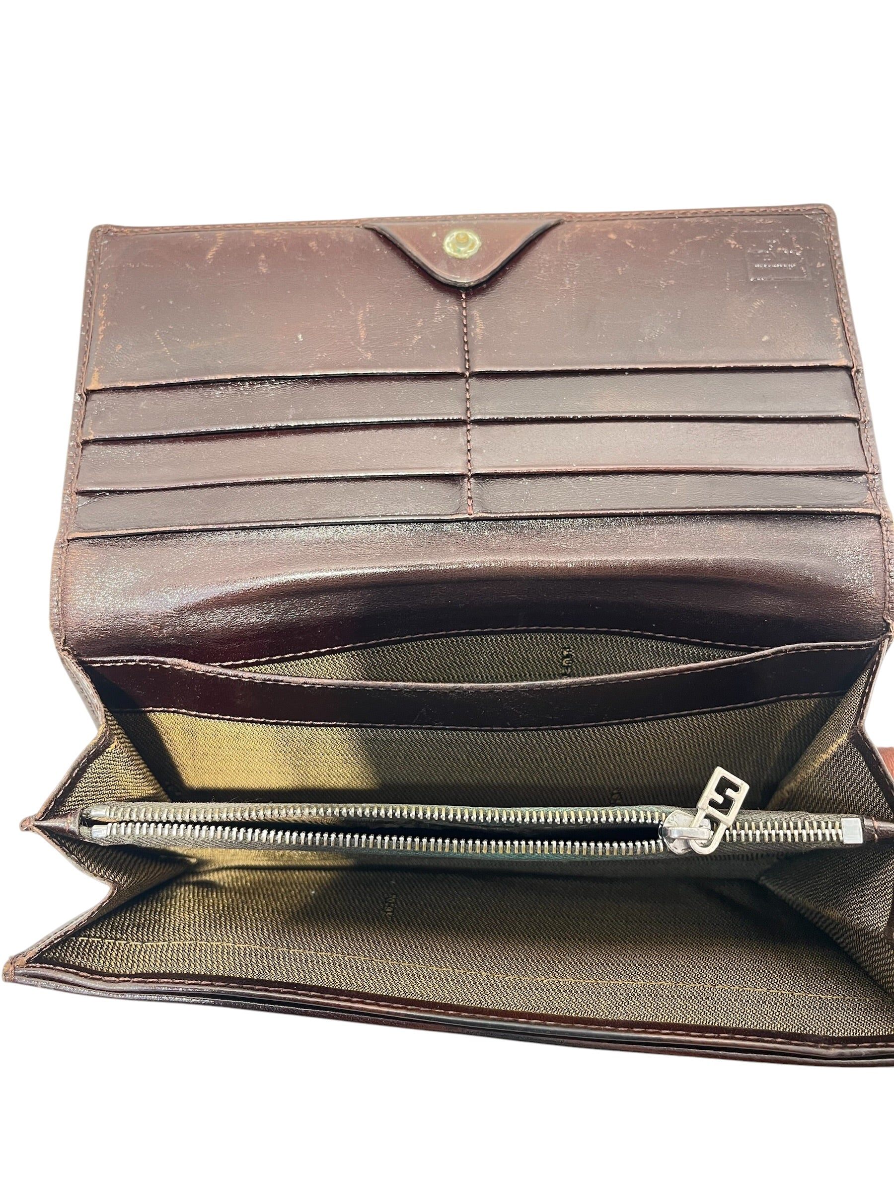 FENDI/Long Wallet/Monogram/Leather/BRW/L's/ view 3
