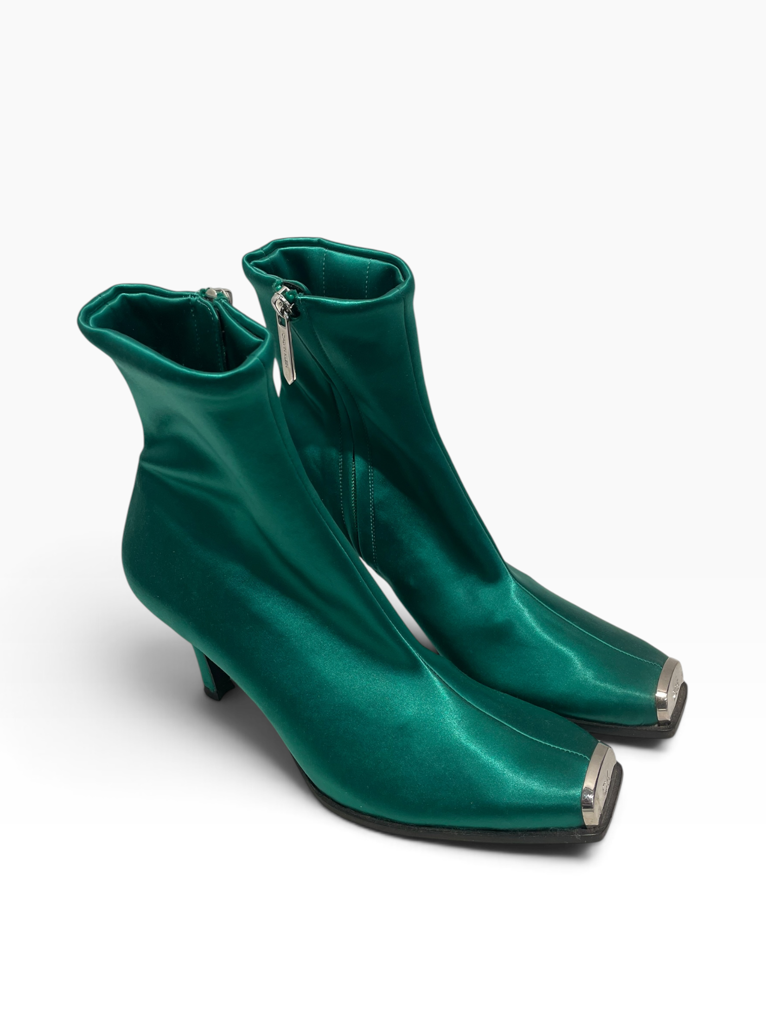 Calvin Klein 205W39NYC/Heels/EU 37/GRN/Satin Sock Boots view 1