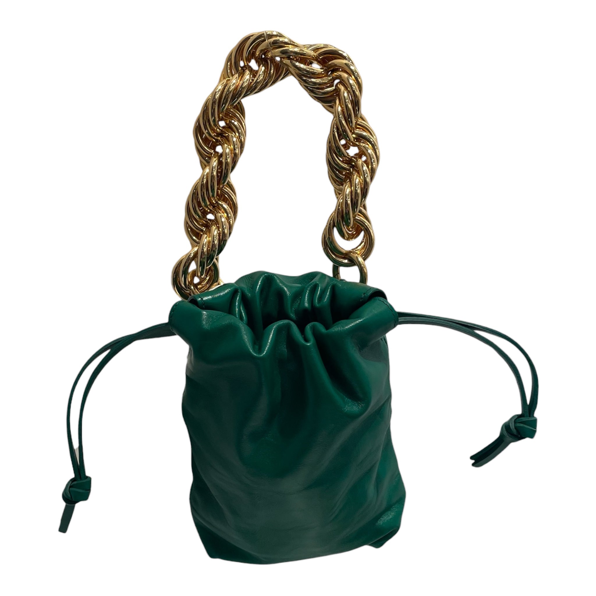 JIL SANDER/Hand Bag/Leather/GRN/SHOULDER BAG GOLD CHAIN view 1