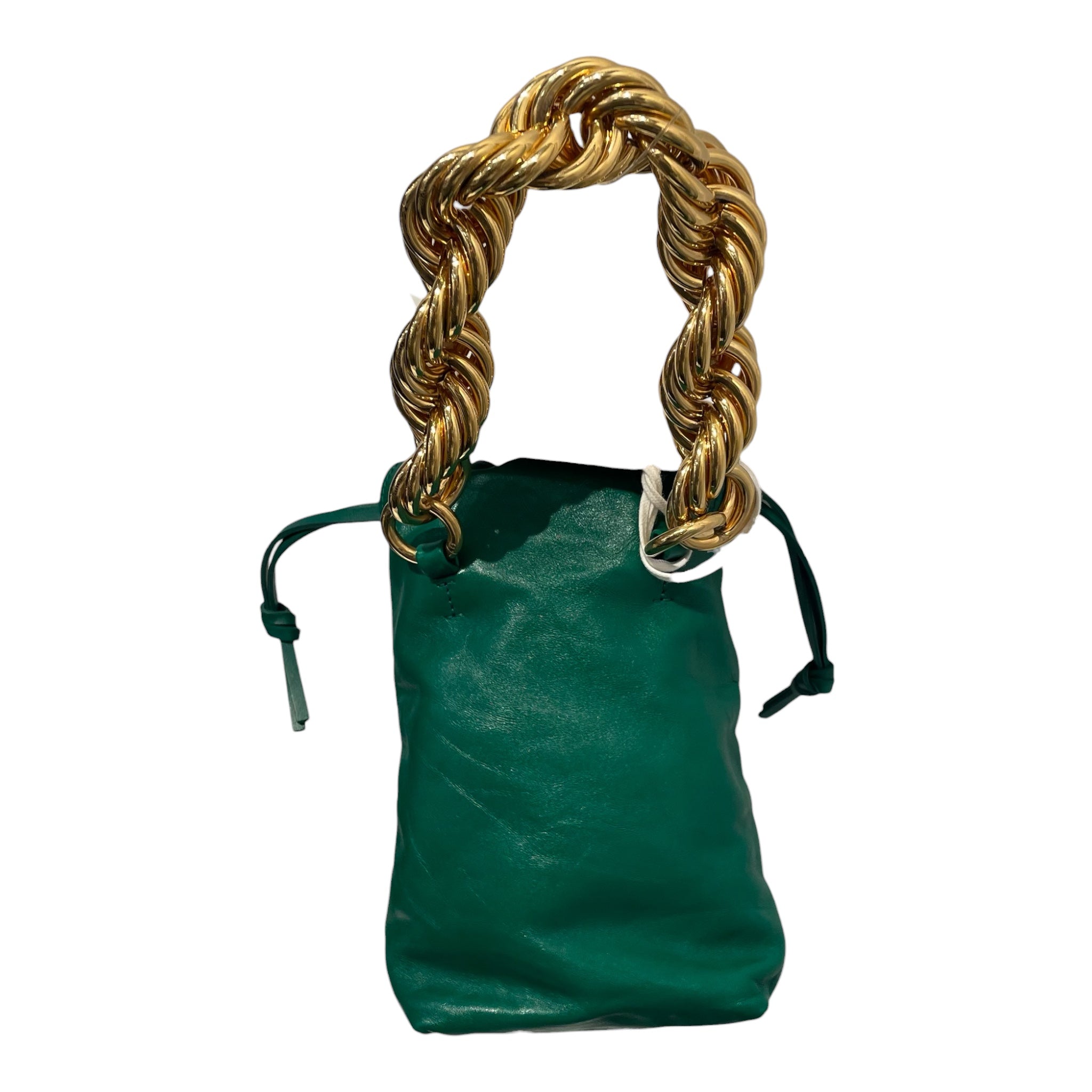 JIL SANDER/Hand Bag/Leather/GRN/SHOULDER BAG GOLD CHAIN view 2