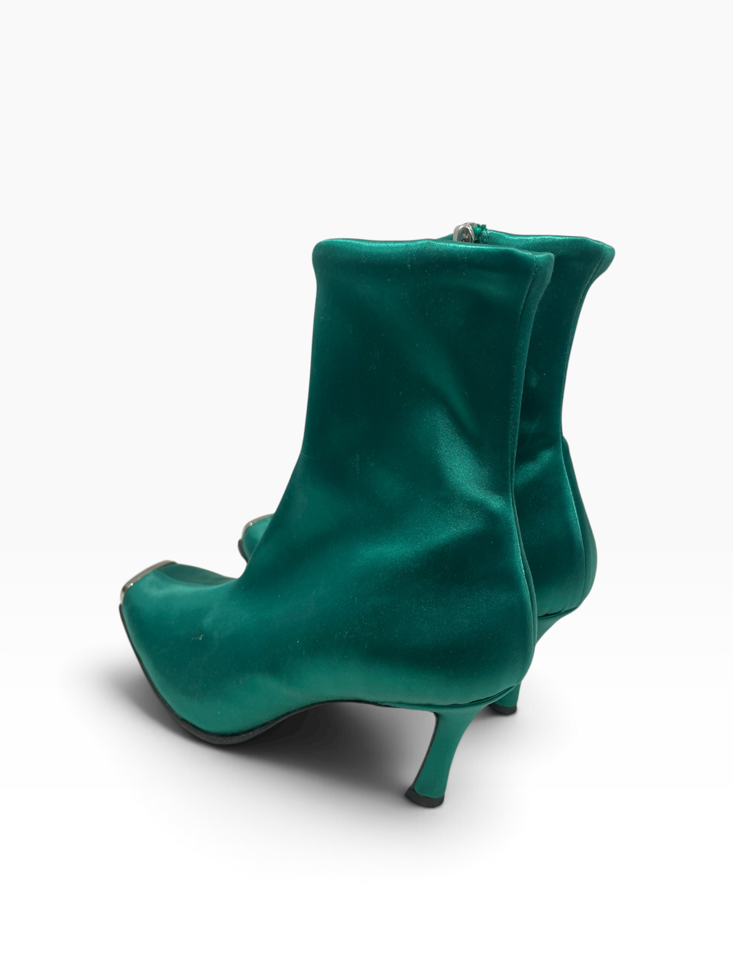 Calvin Klein 205W39NYC/Heels/EU 37/GRN/Satin Sock Boots view 2