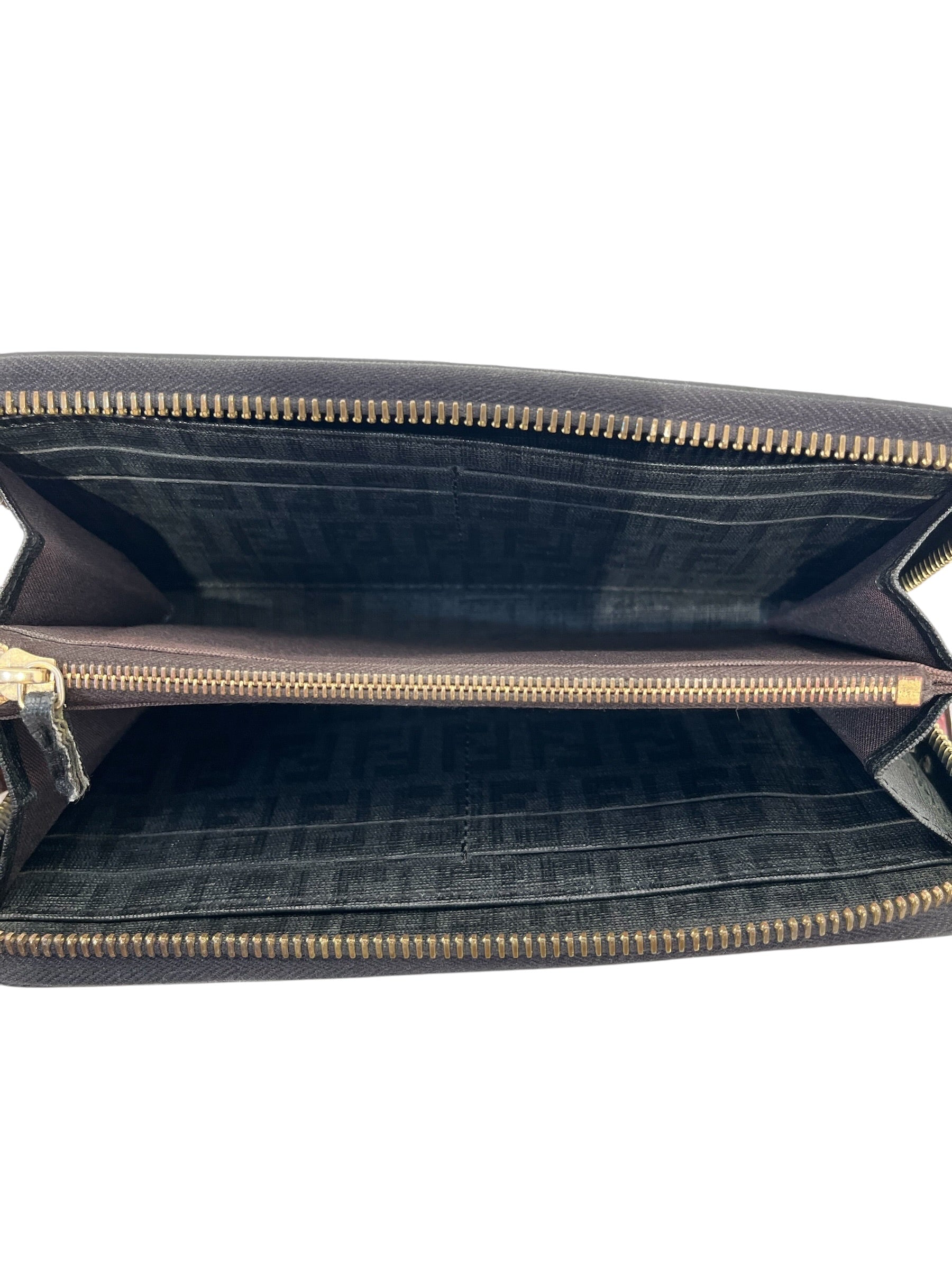 FENDI/Long Wallet/Monogram/Leather/BLK/L's/ZUCCHINO ZIP view 3