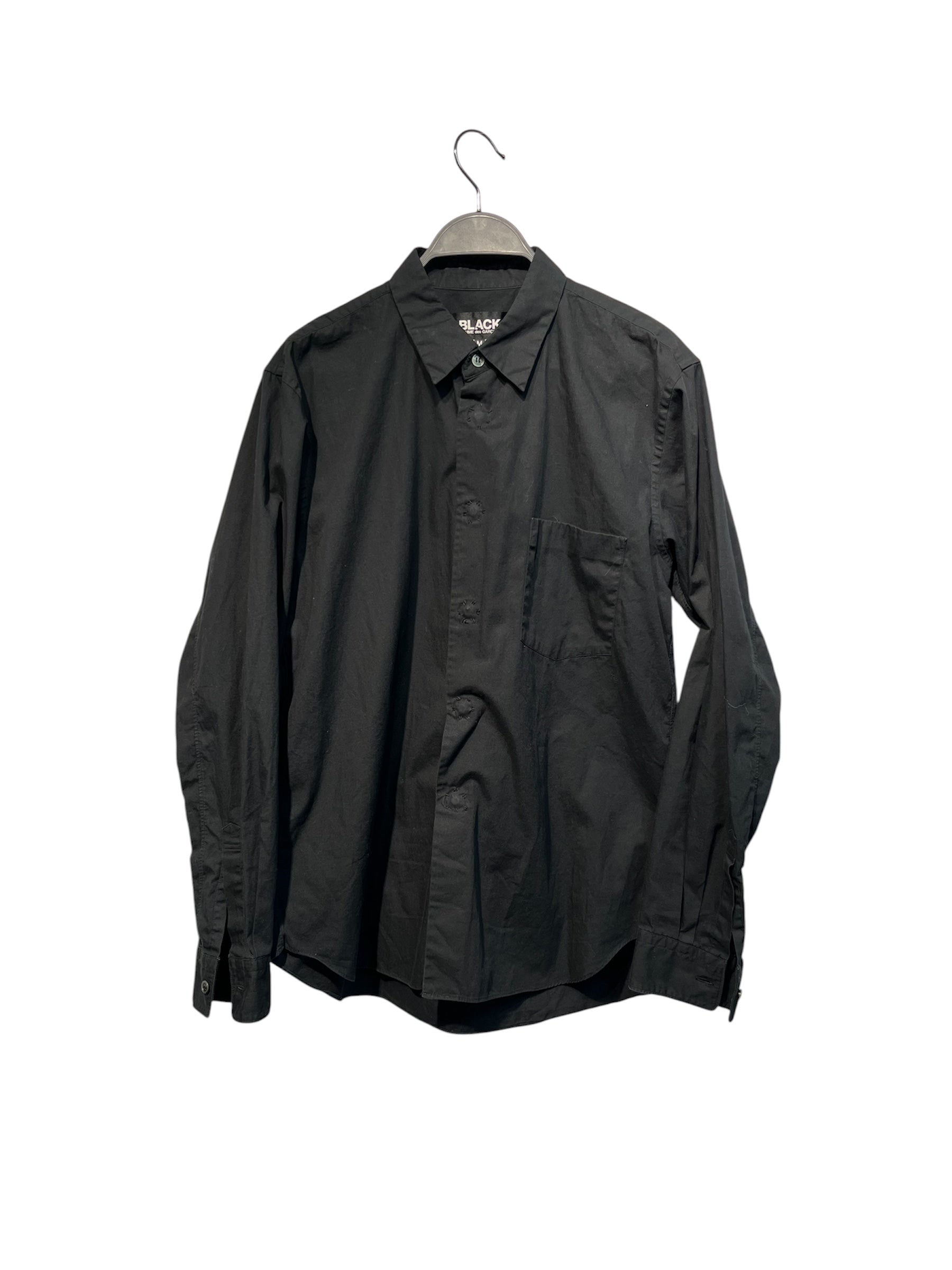 BLACK COMME des GARCONS/LS Shirt/M/Cotton/BLK/1g-b217 view 2