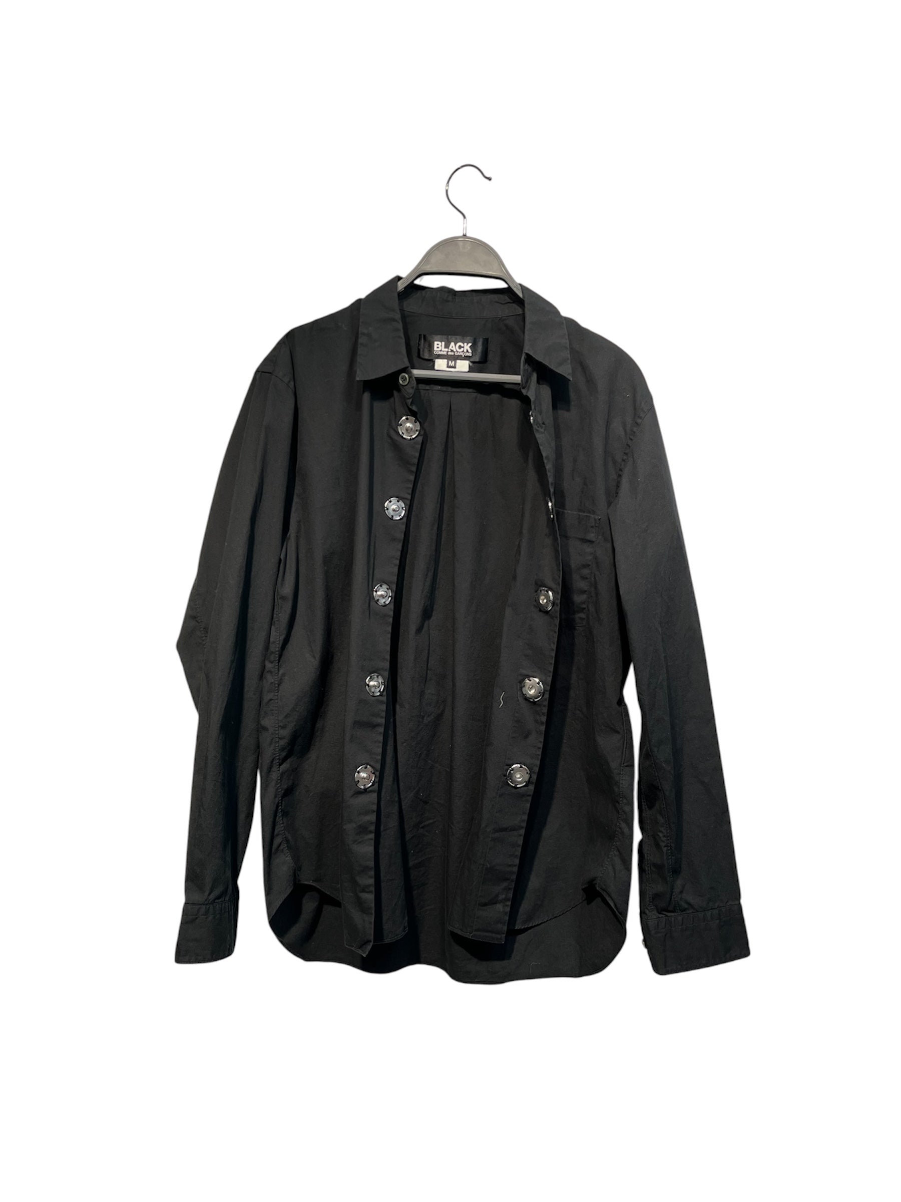 BLACK COMME des GARCONS/LS Shirt/M/Cotton/BLK/1g-b217 view 1
