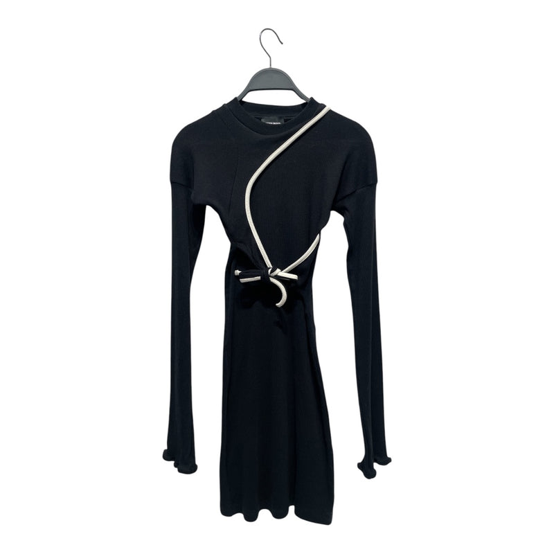 OTTOLINGER/Dress/XS/Cotton/BLK/BOW TIE L/S DRESS