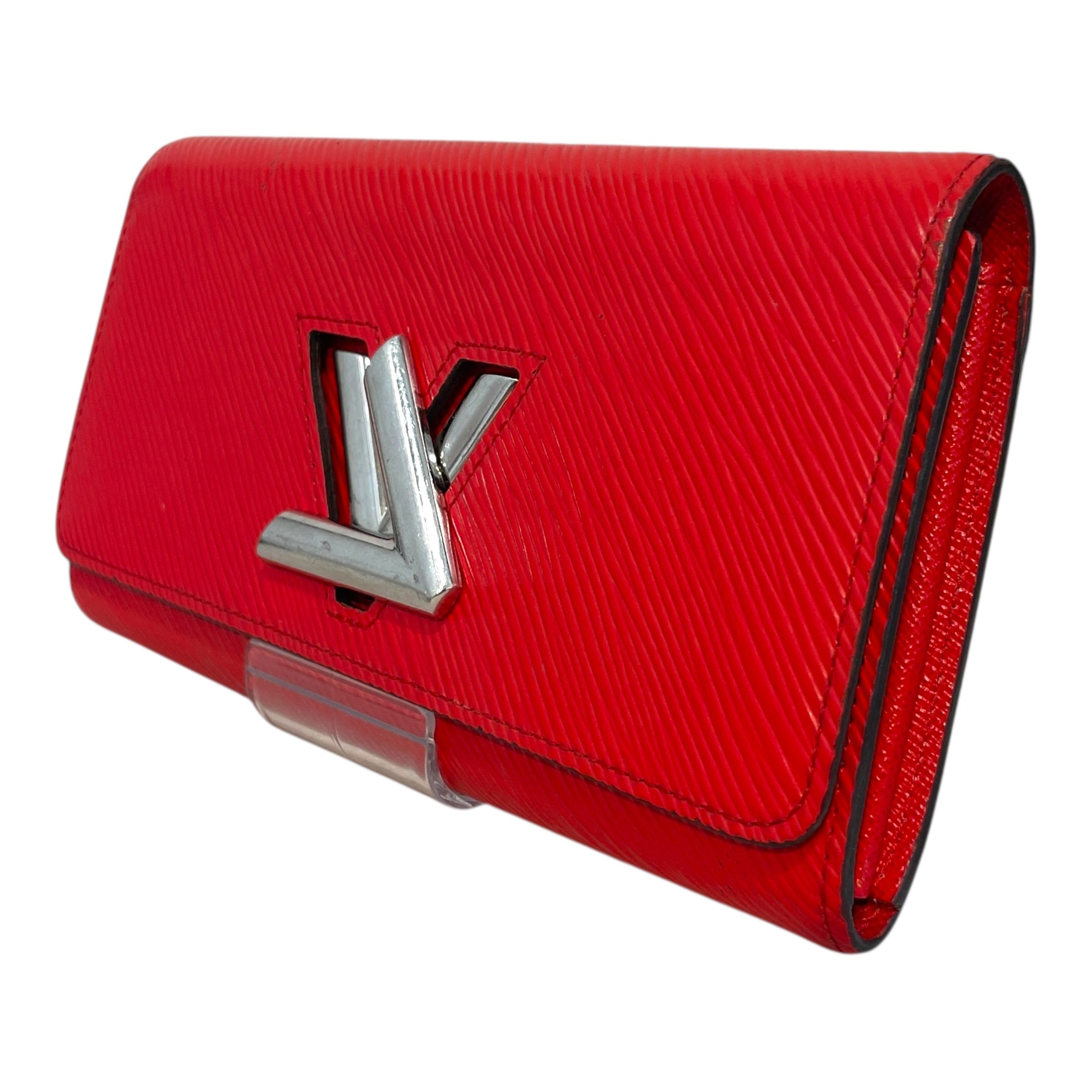 LOUIS VUITTON/Bifold Wallet/Leather/RED/Twist logog view 3