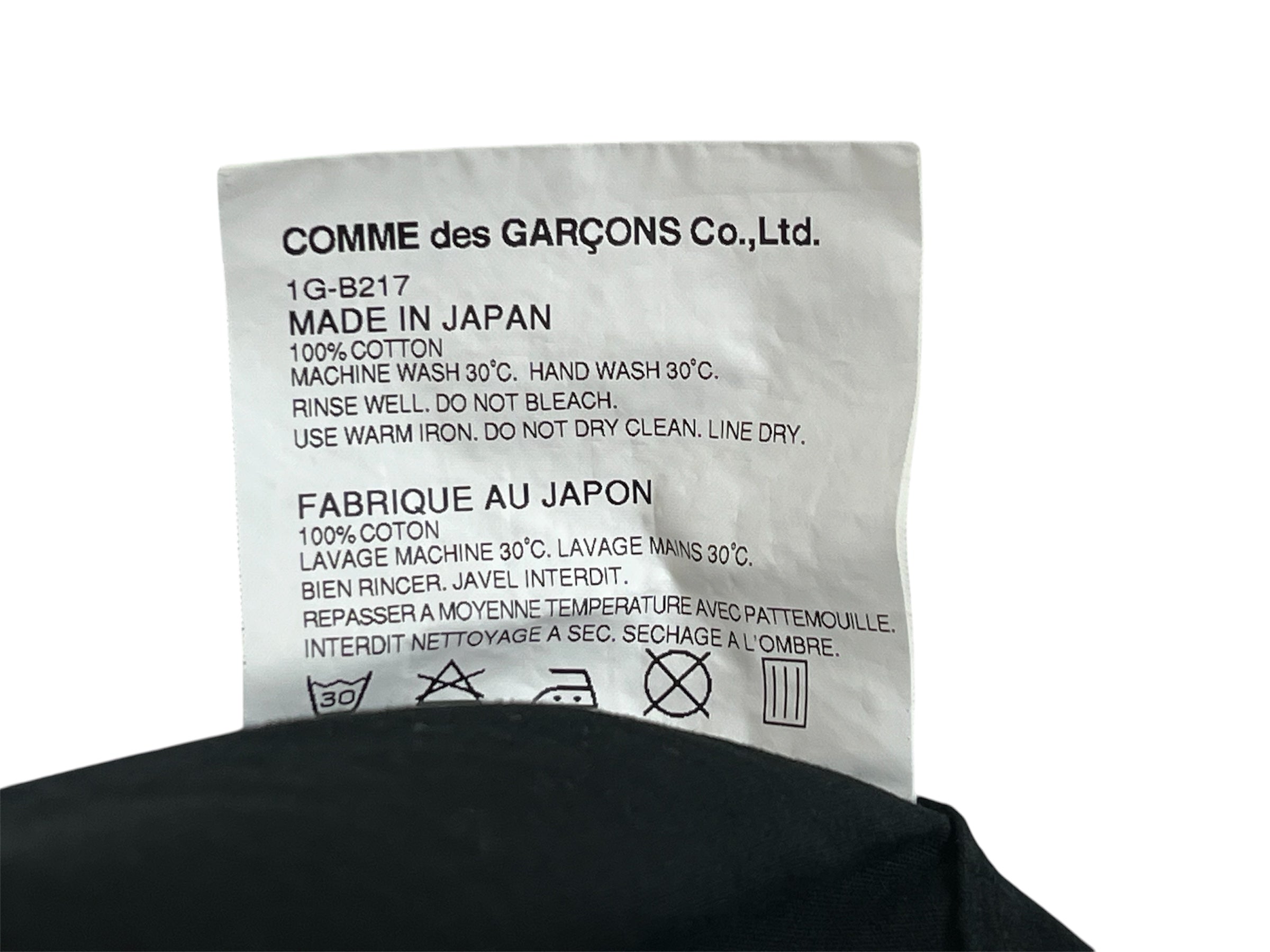 BLACK COMME des GARCONS/LS Shirt/M/Cotton/BLK/1g-b217 view 5