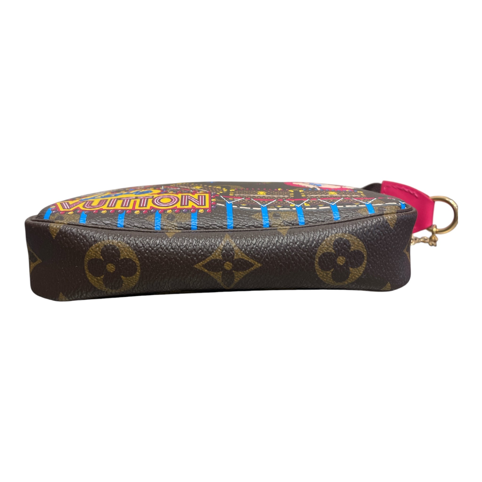 LOUIS VUITTON/Hand Bag/Graphic/Leather/BRW/Christmas Rollercoast Pochette view 3